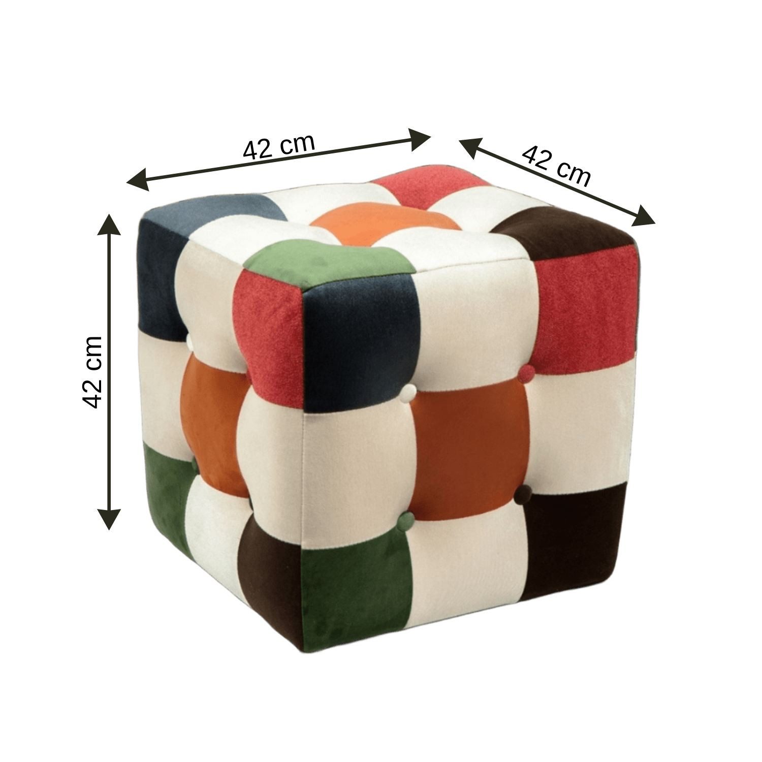 Skye Decor Pouf Patchwork (1-St), Gemusterter Polsterpouf
