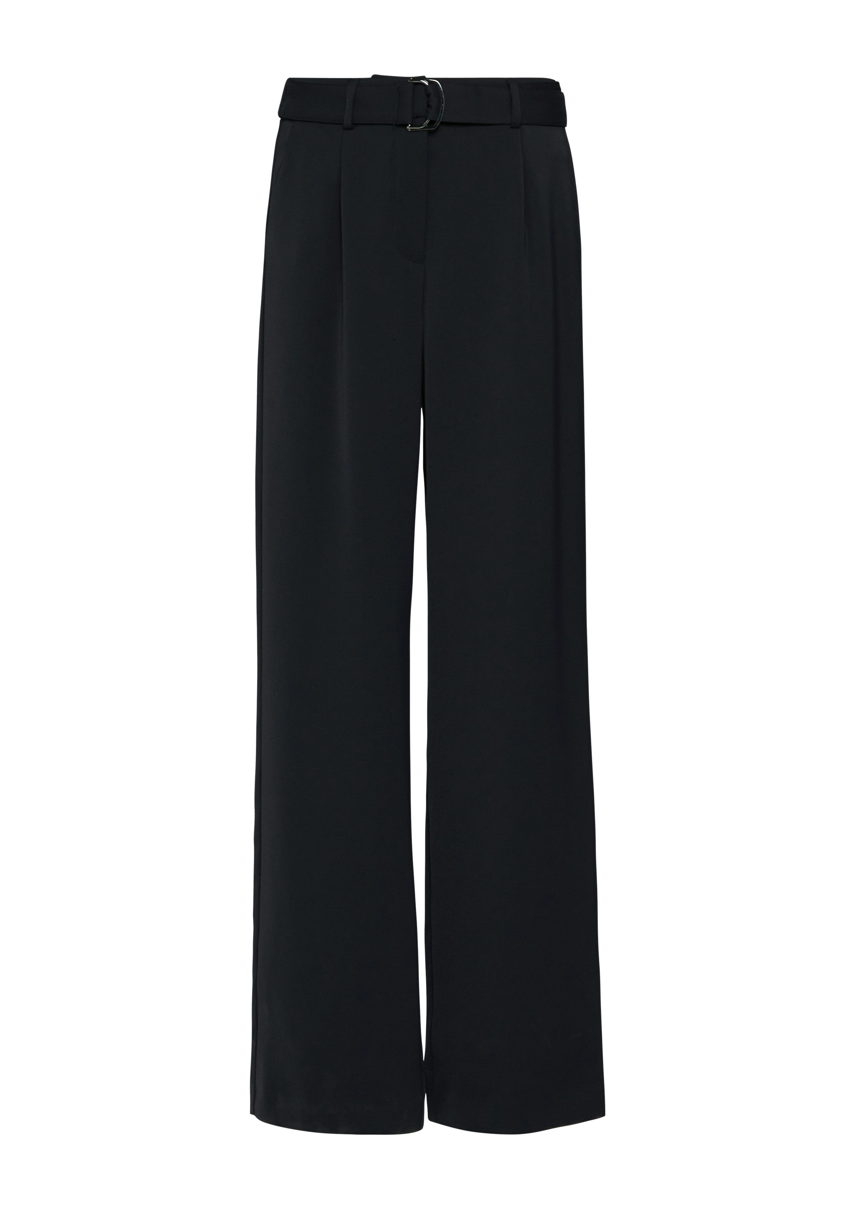 comma Bundfaltenhose mit Gürtel