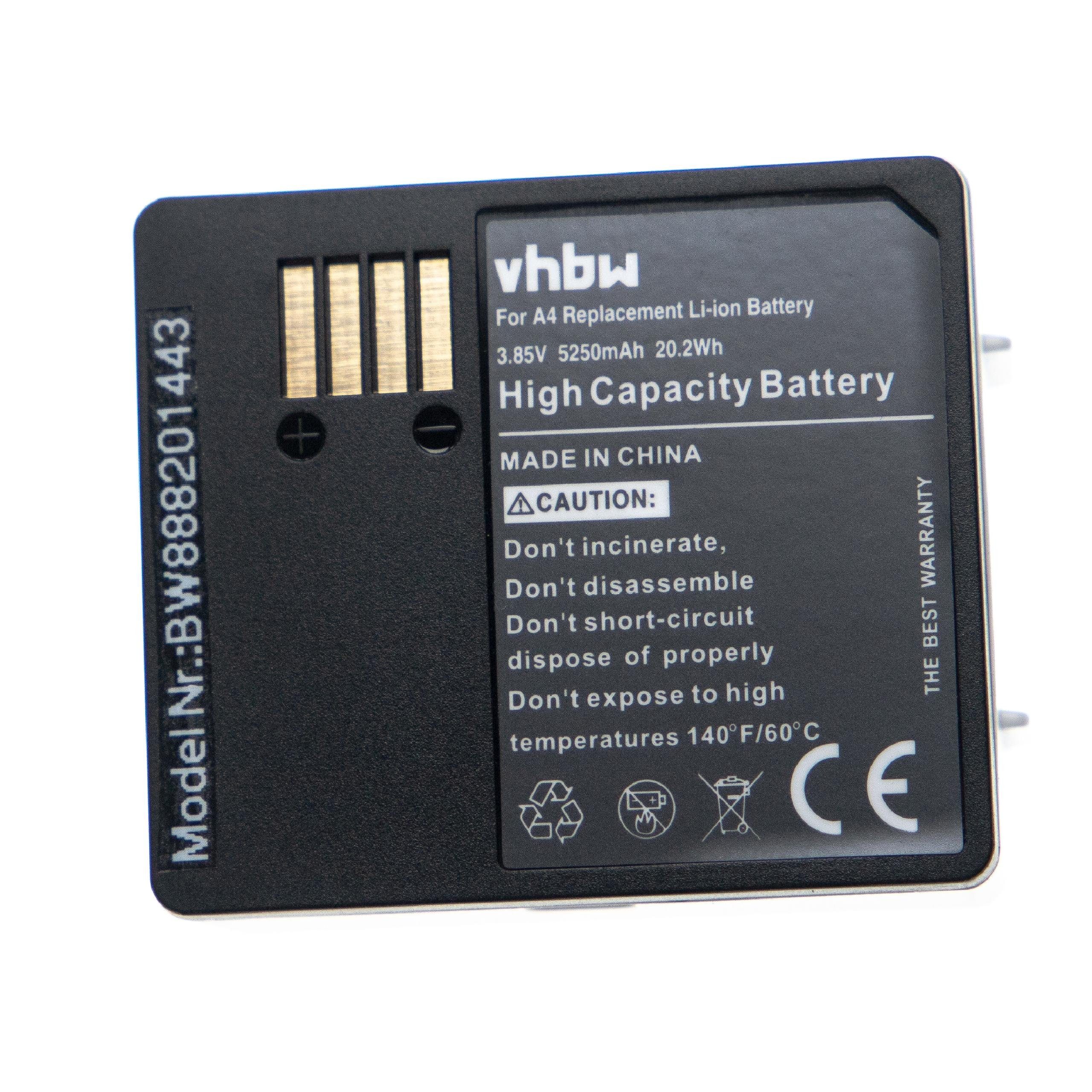 vhbw kompatibel mit 5250 Akku mAh V) (3,85 VMC4040P-100EUS, VMC4040P, VMS5140, Li-Polymer VMC5040 Arlo