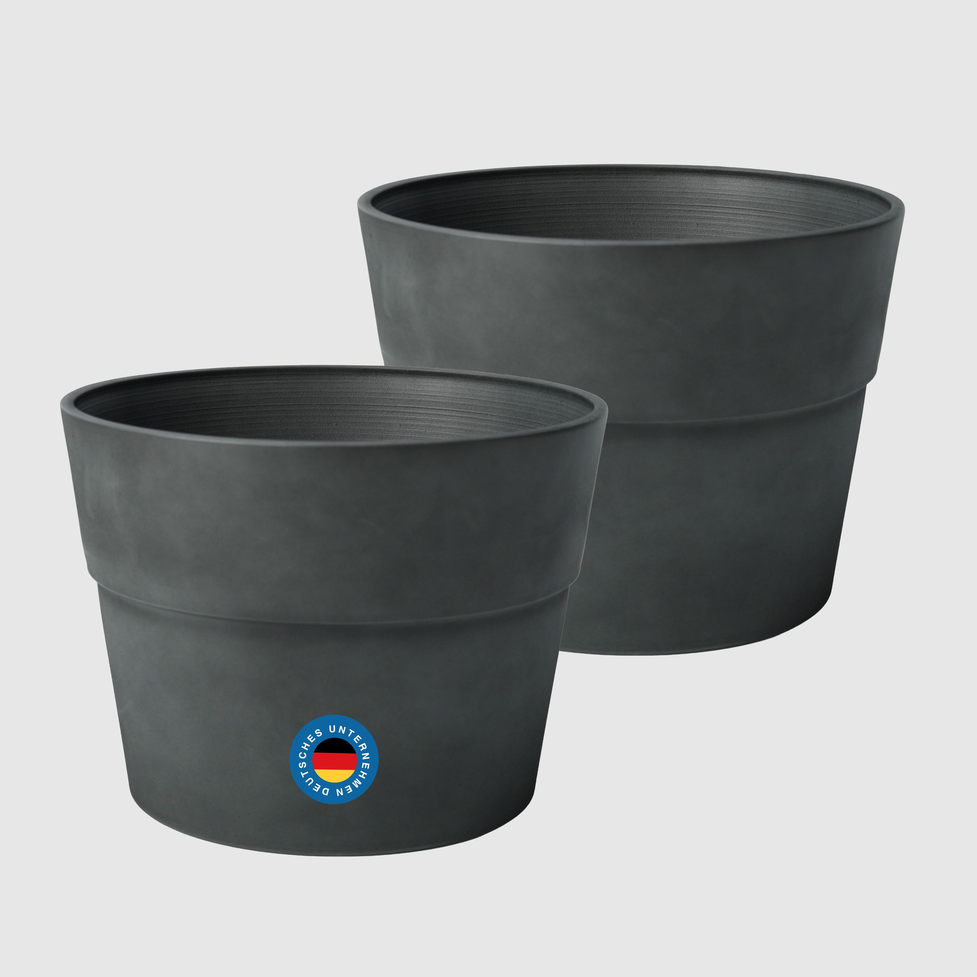 Zedelmaier Blumentopf 2er-Set Blumentopf mit extra Dicker Wand, mattierte Oberfläche