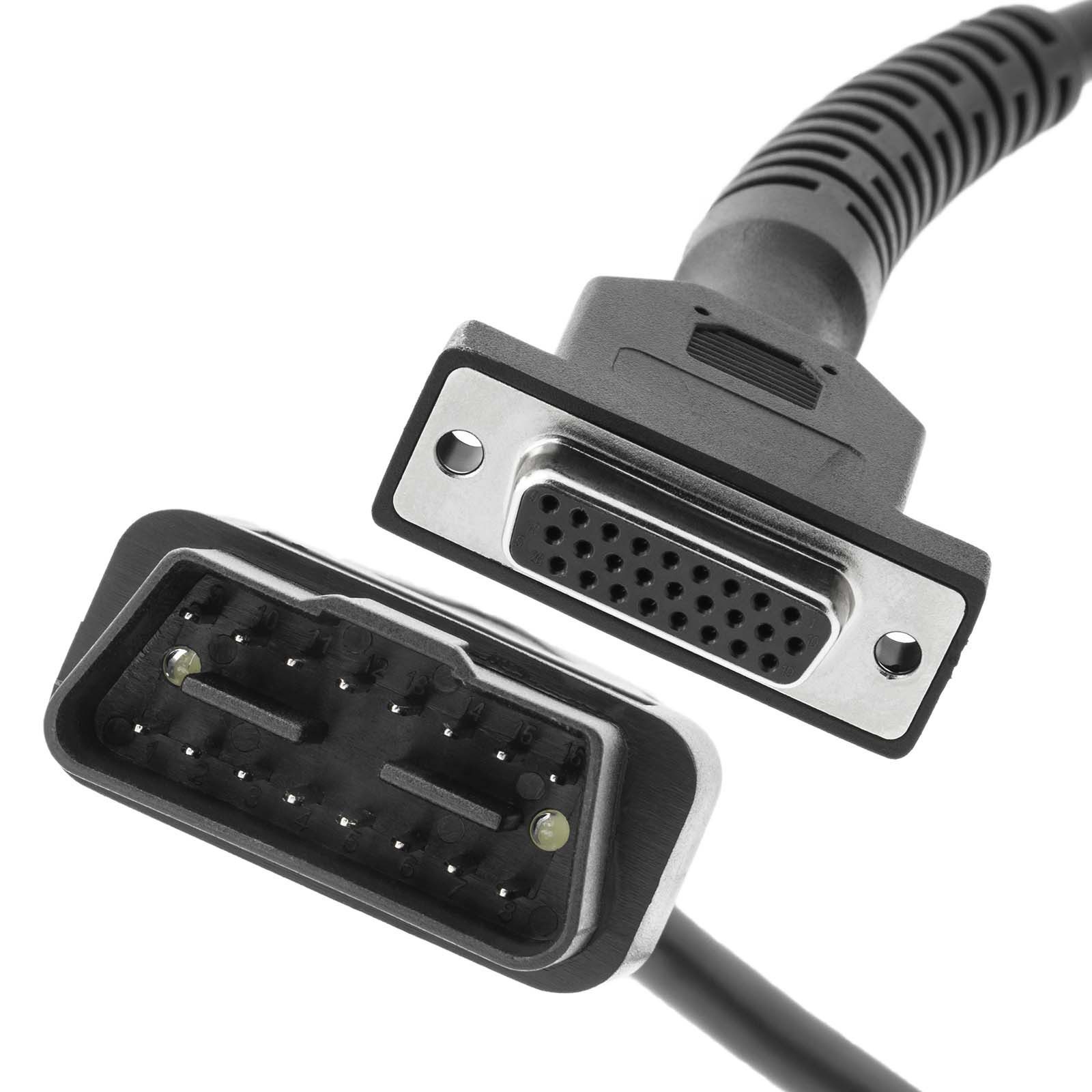 Adapter Universe OBD 2 Adapter Kabel mit LED D-SUB-Buchse passend für Prüfgerät HU KFZ-Adapter