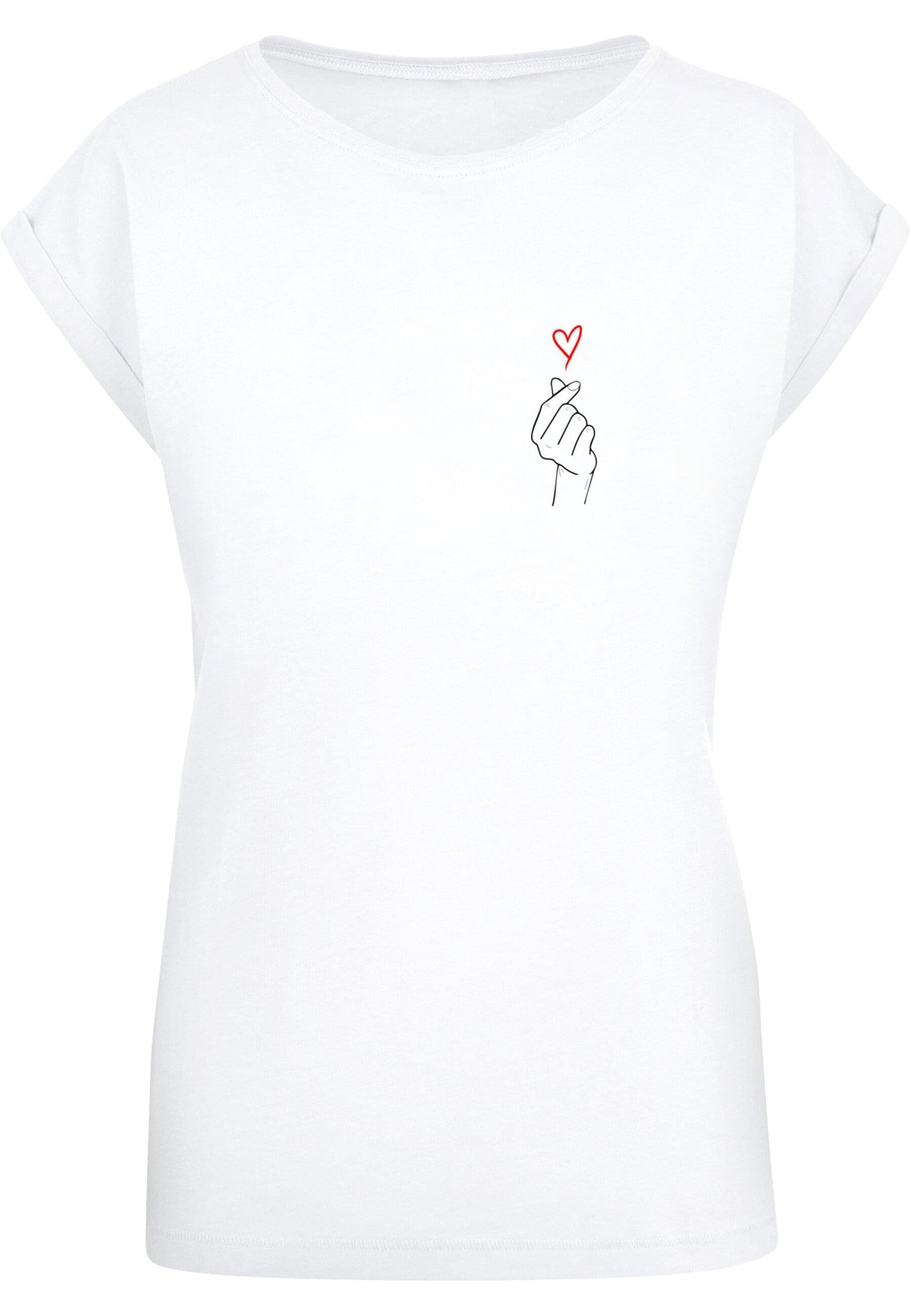 Merchcode T-Shirt Damen Ladies K Tee Heart Extended Shoulder (1-tlg)
