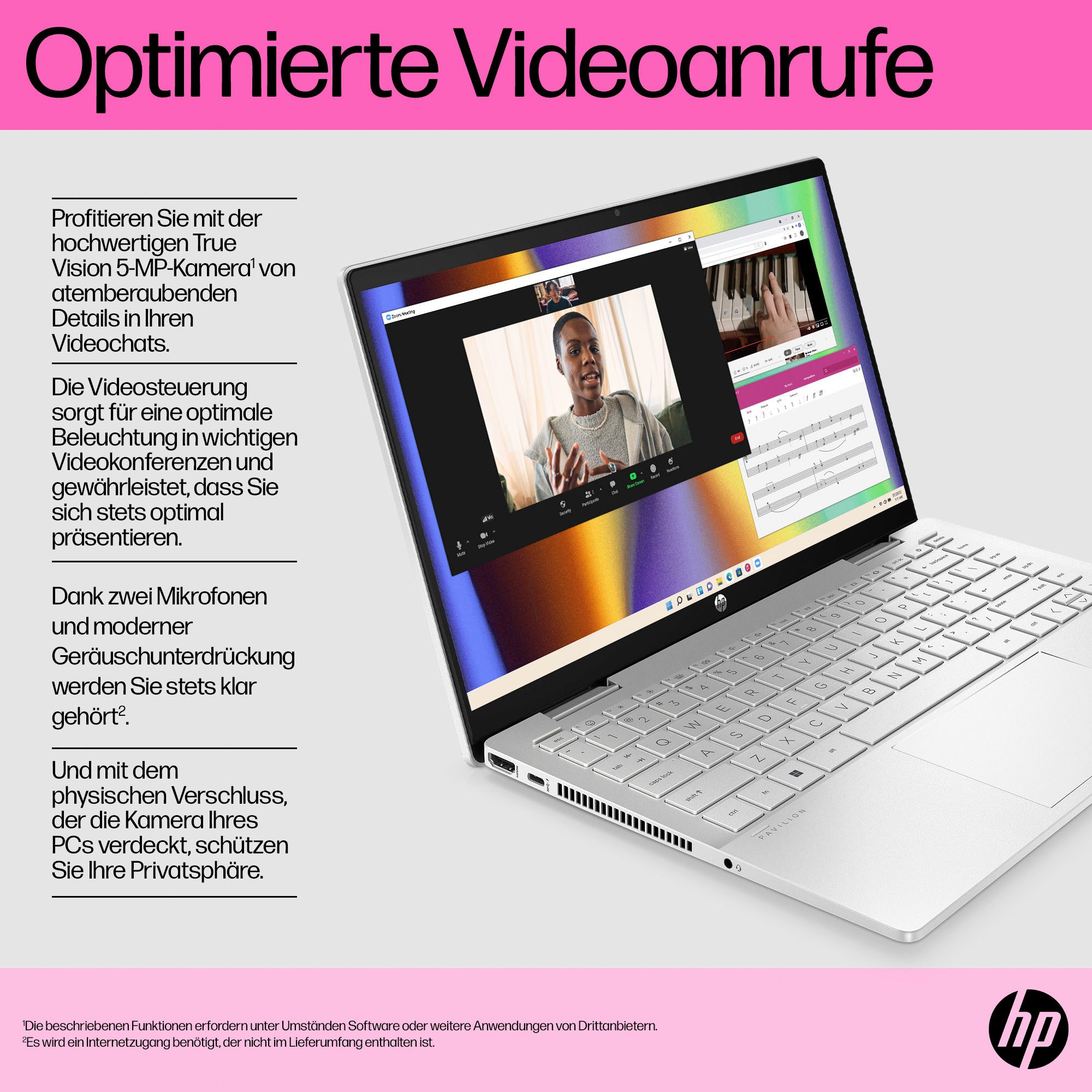 HP Pavilion 14-ek1274ng Convertible Notebook (35,6 cm/14 Zoll, Intel Core i7 1355U, Iris Xe Graphics, 512 GB SSD)