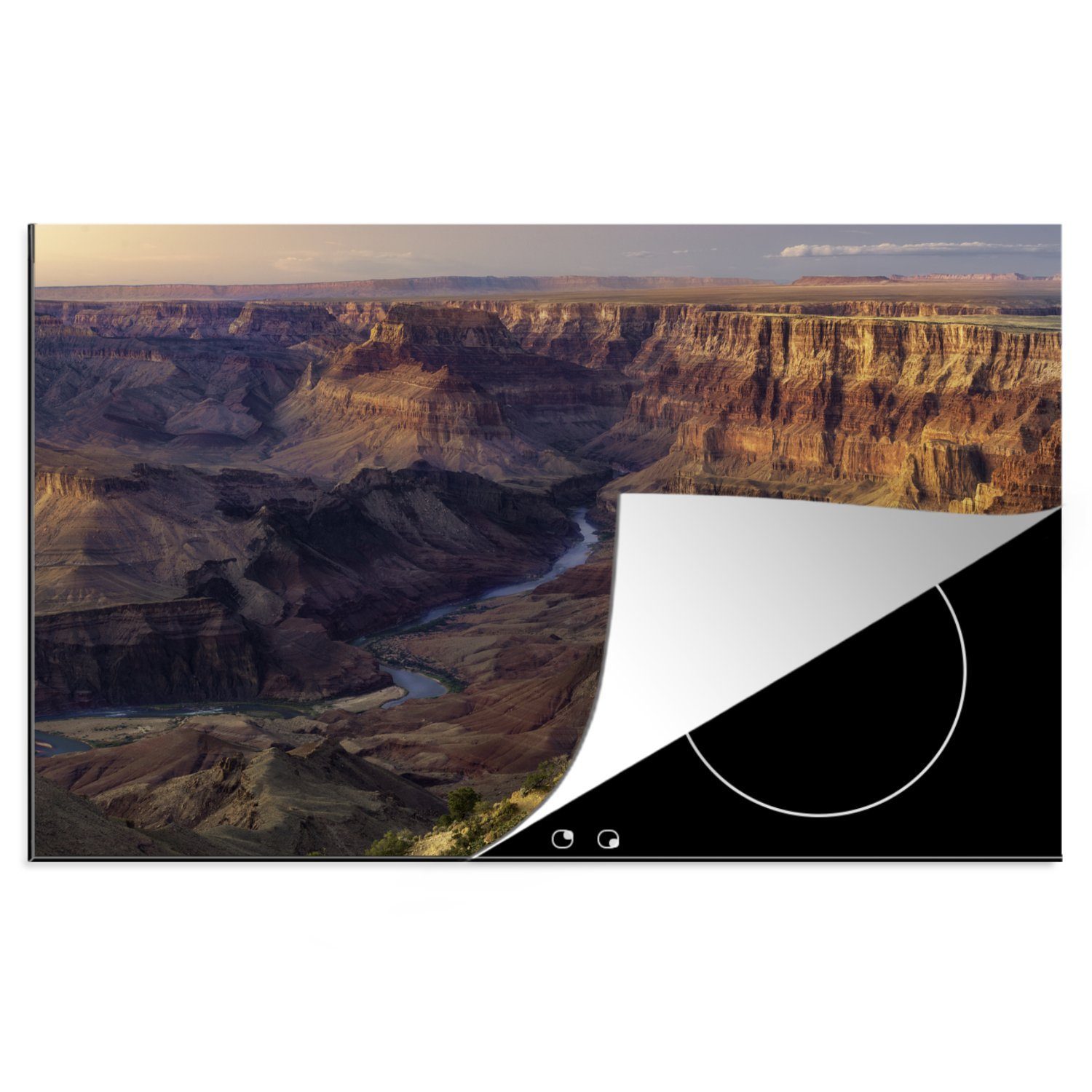 MuchoWow Herdblende-/Abdeckplatte Sonnenuntergang im Grand Canyon National Park in den Vereinigten, Vinyl, (1 tlg), 81x52 cm, Induktionskochfeld Schutz für die küche, Ceranfeldabdeckung
