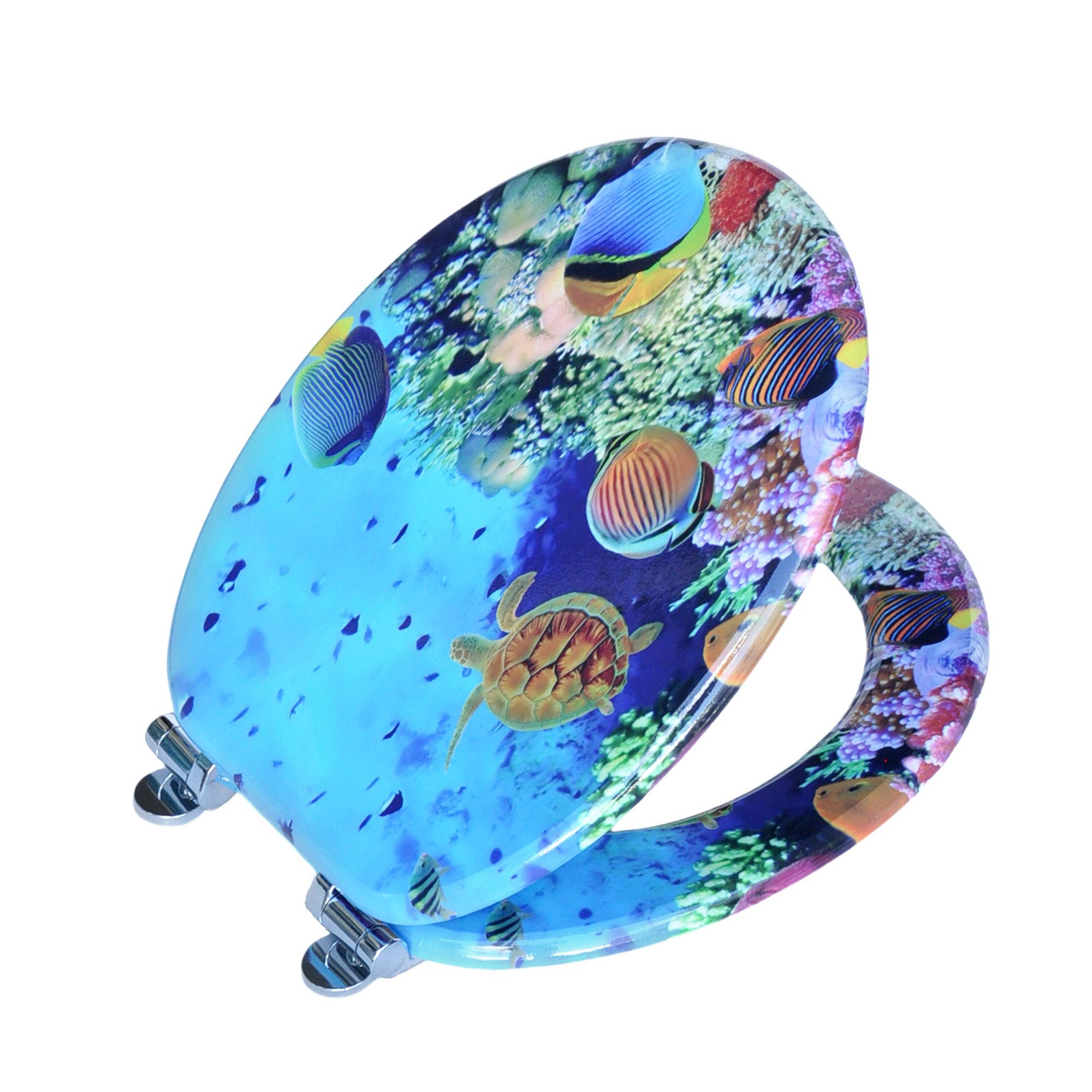 SINOBATH WC-Sitz WC-Sitz mit Absenkautomatik,MDF Holzkern,Toilettensitz