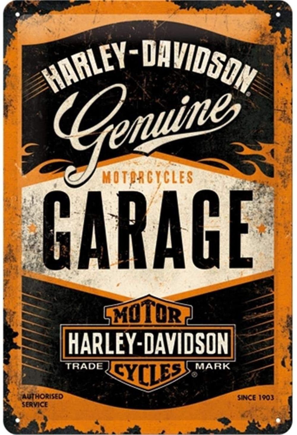Nostalgic-Art Metallschild Blechschild 20 x 30cm - Harley-Davidson - Garage