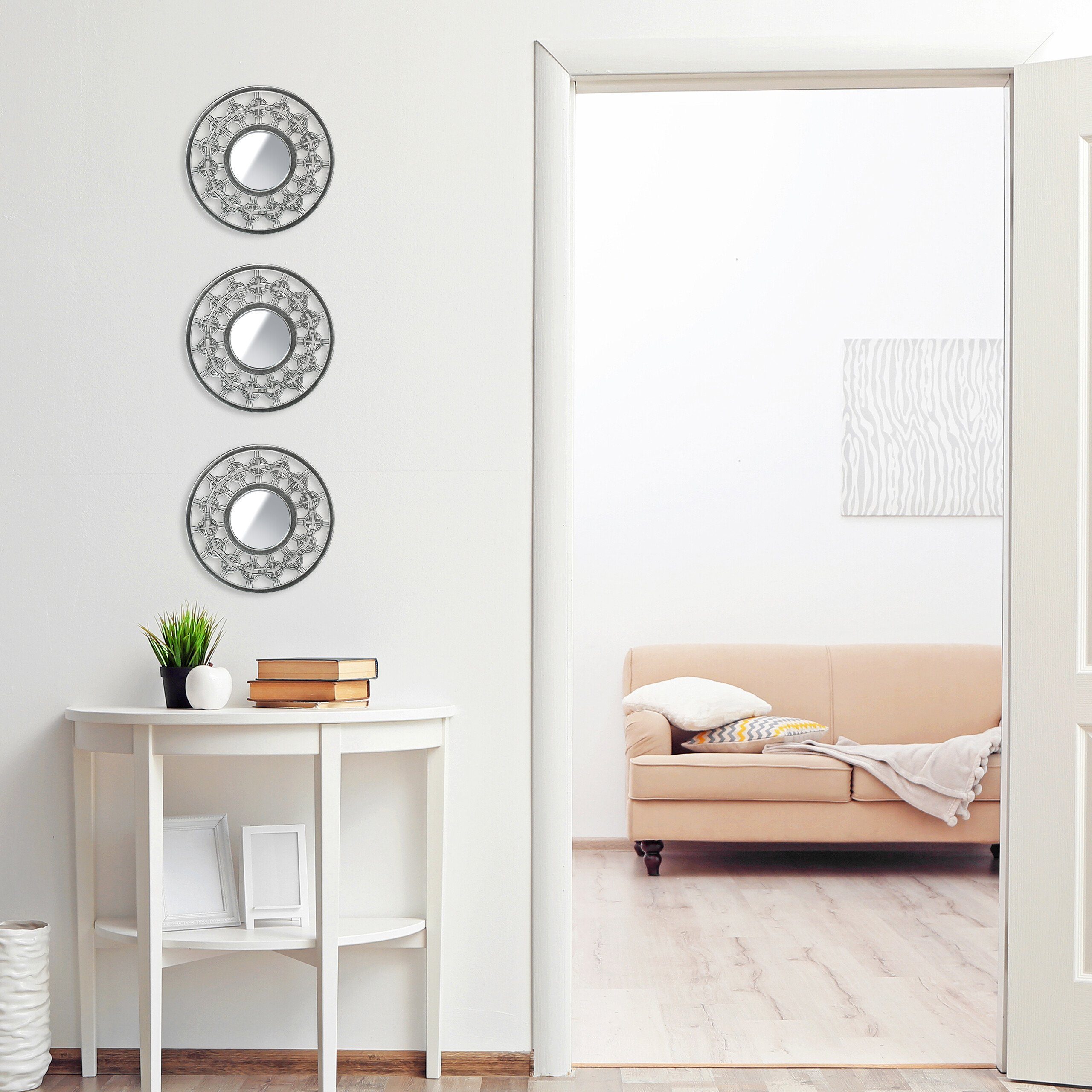 relaxdays Wandspiegel Deko Spiegel 3er Set günstig online kaufen