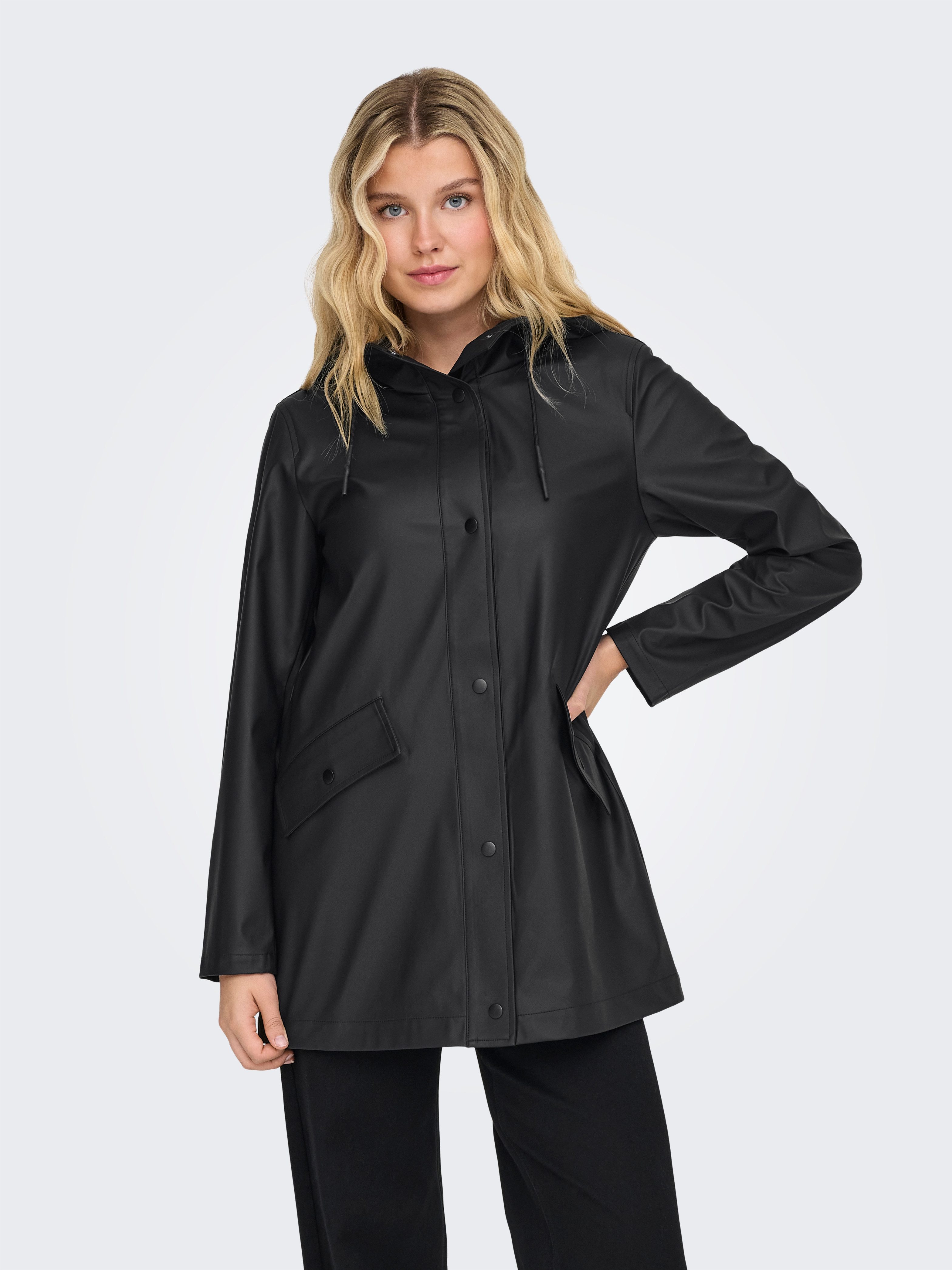 ONLY Kurzmantel ONLELISA RAINCOAT OTW NOOS beschichtete Qualität