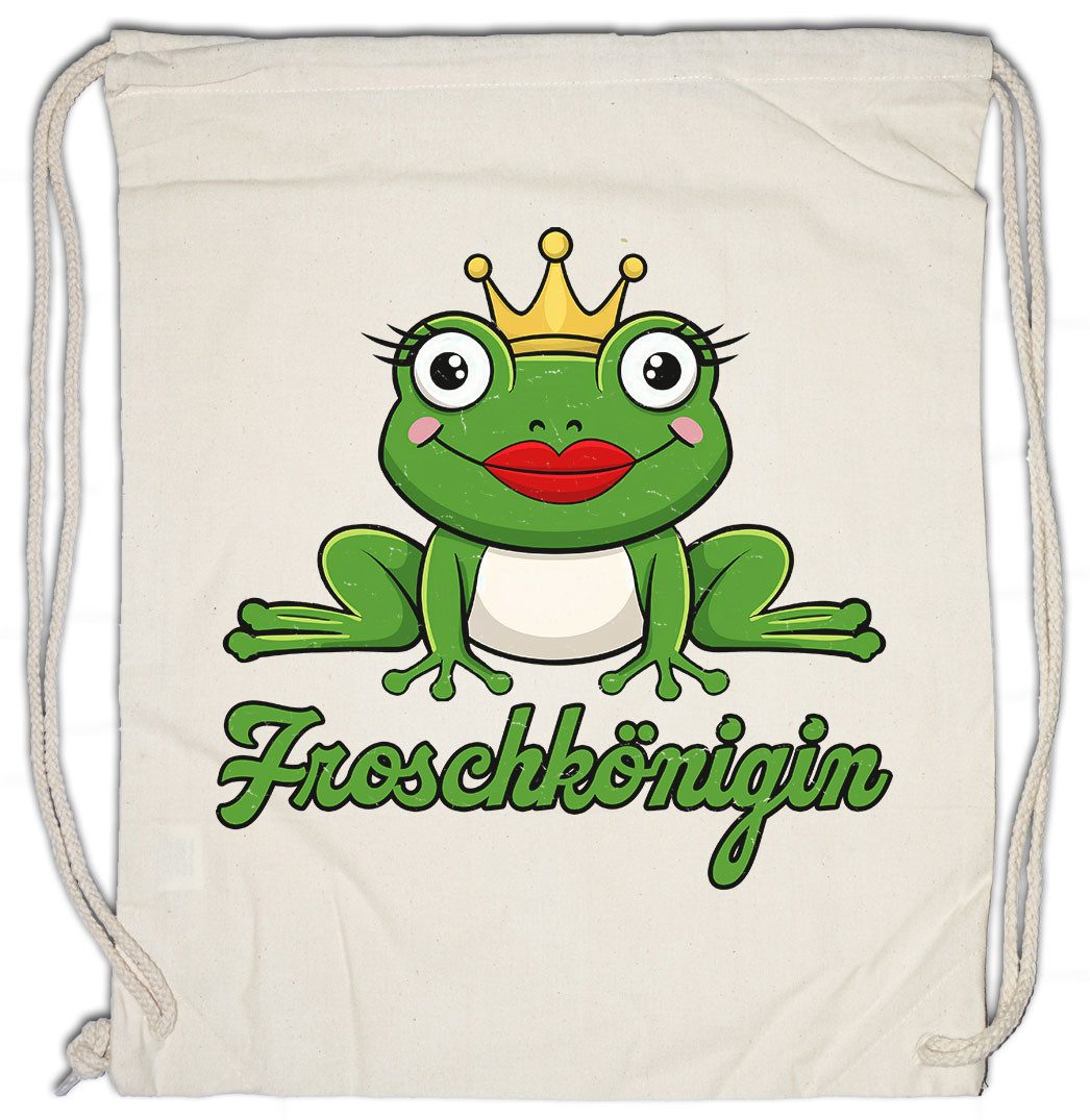 Turnbeutel Froschkönigin Turnbeutel Frosch König Verkleidung Fastnacht Fassenacht