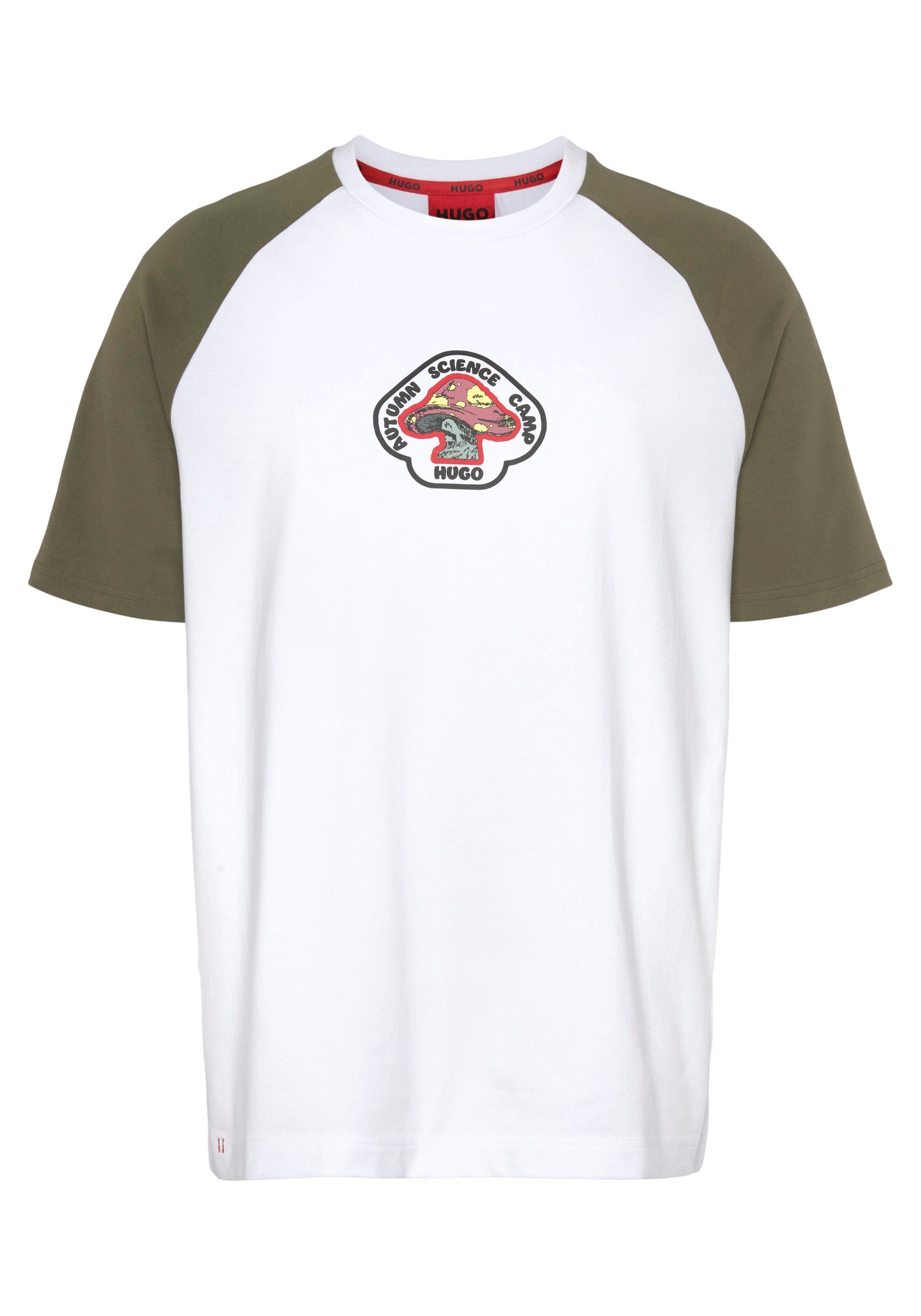 HUGO T-Shirt Logodruck speziellem Mushroom T-Shirt mit