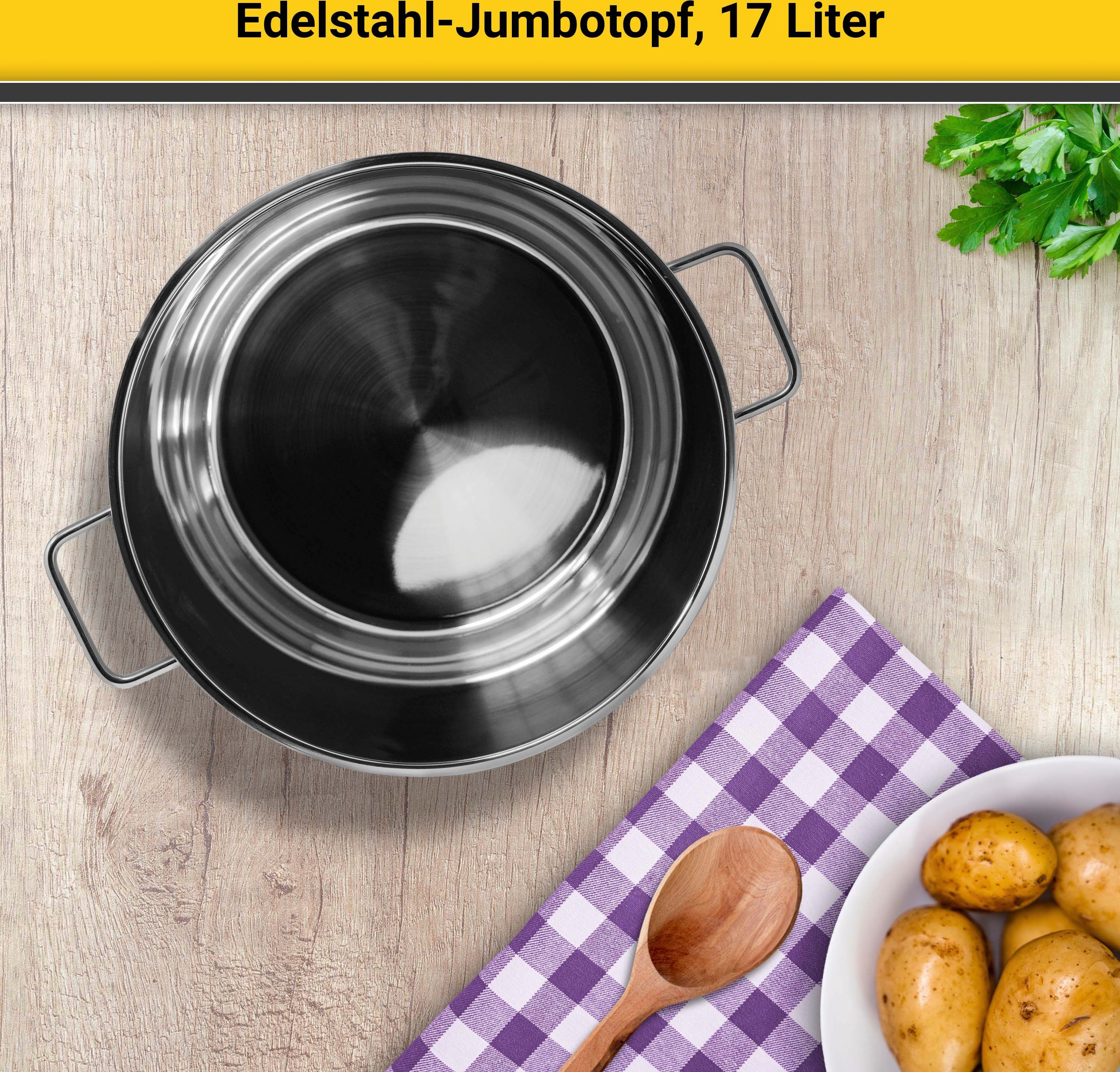 Krüger Kochtopf, Edelstahl (1-tlg), für Induktions-Kochfelder geeignet