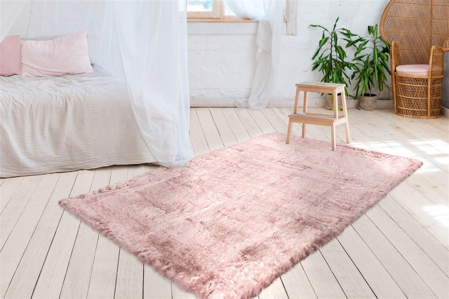 Teppich Boss Hochflor-Teppich Hochflor Teppich Tina 125 - Puderrosa, rechteckig, Höhe: 52 mm