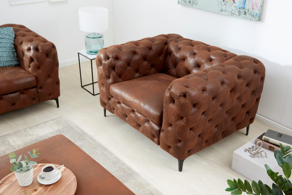 riess-ambiente Chesterfield-Sessel MODERN BAROCK 120cm antik günstig online kaufen