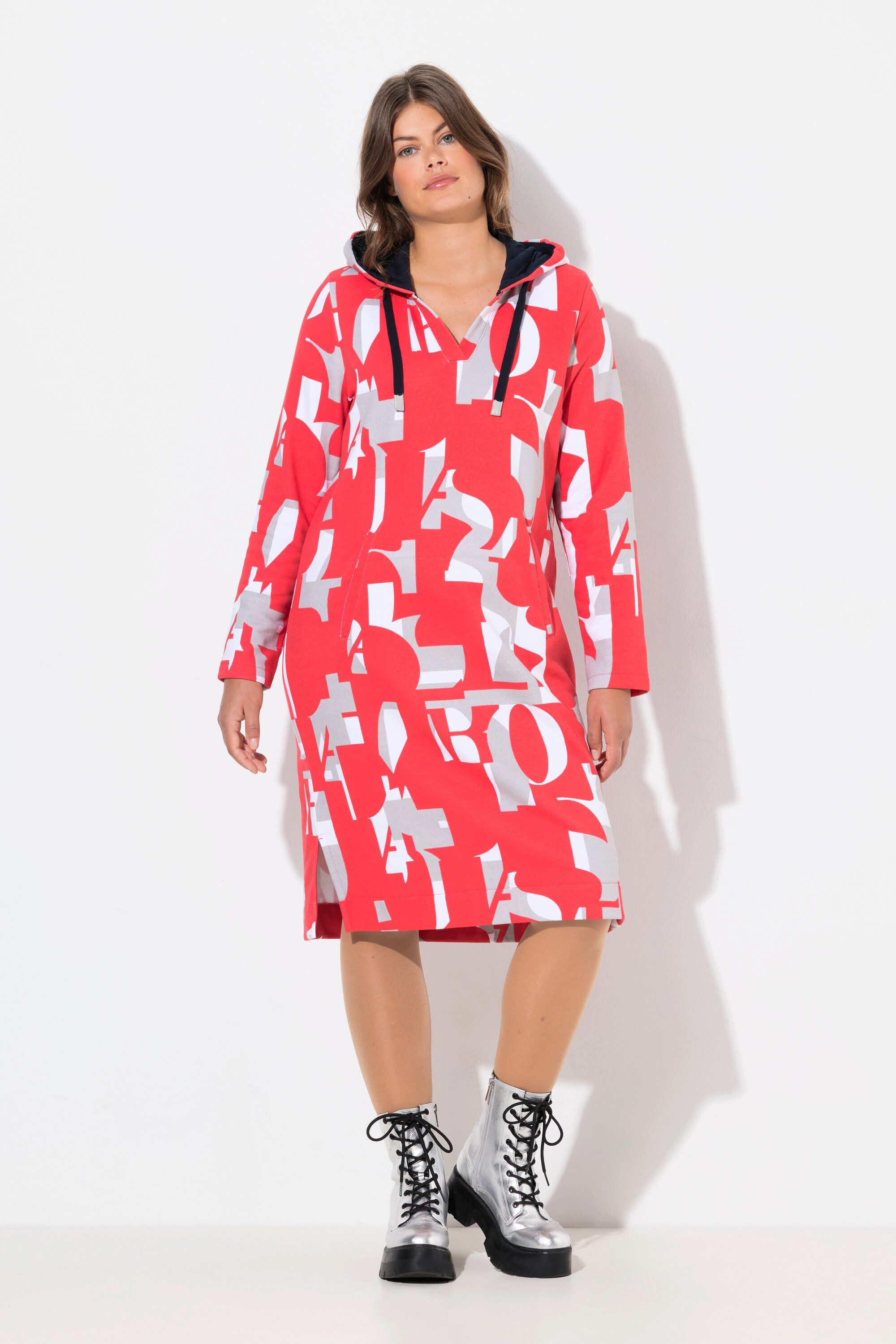 Laurasøn Midikleid Sweatkleid mit grafischen Druck günstig online kaufen