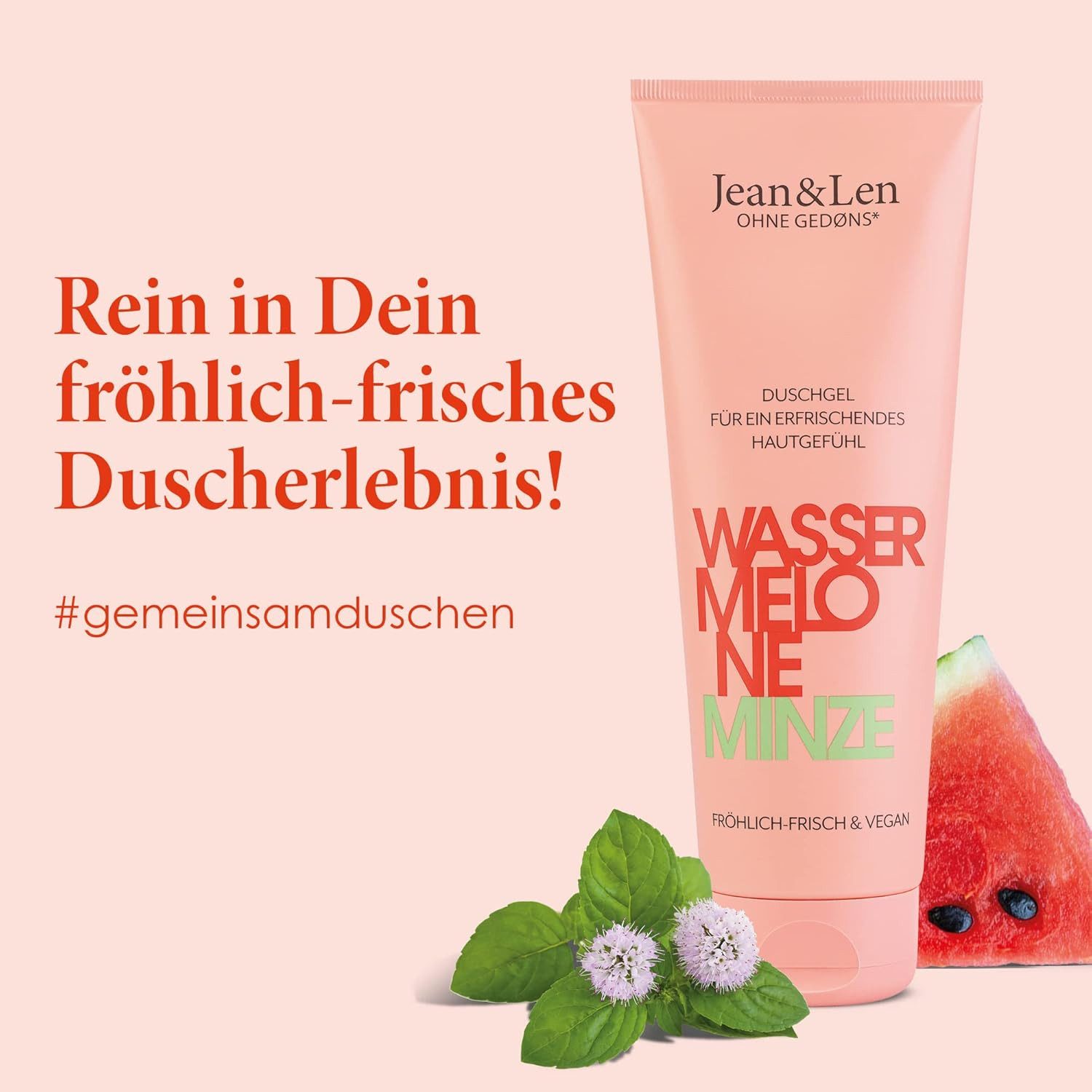 Jean & Len ohne Gedons* Duschgel Duschgel Wassermelone & Minze, 1-tlg., Vegan