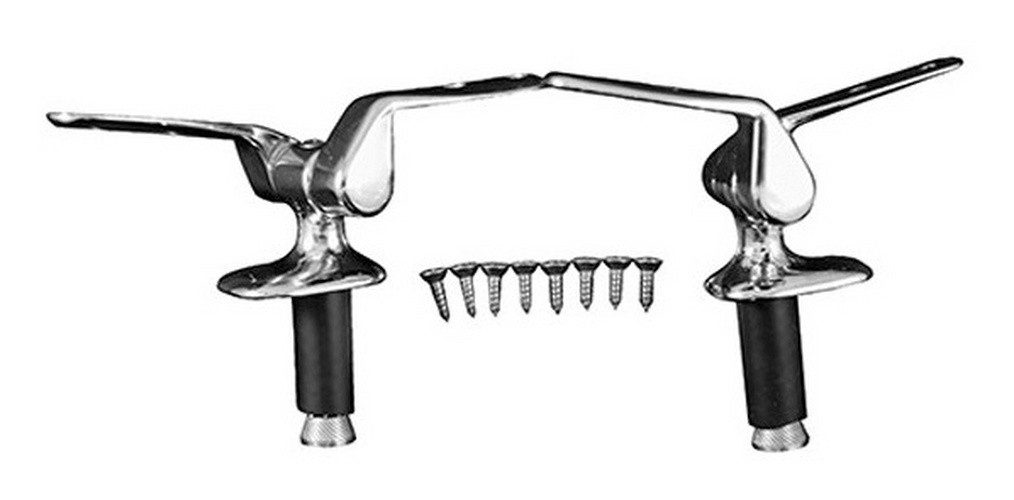 Duravit WC-Deckel-Scharnier Ersatzteile, Scharnierpaar für Sitz 1930 (bis 10/2023) - Chrom
