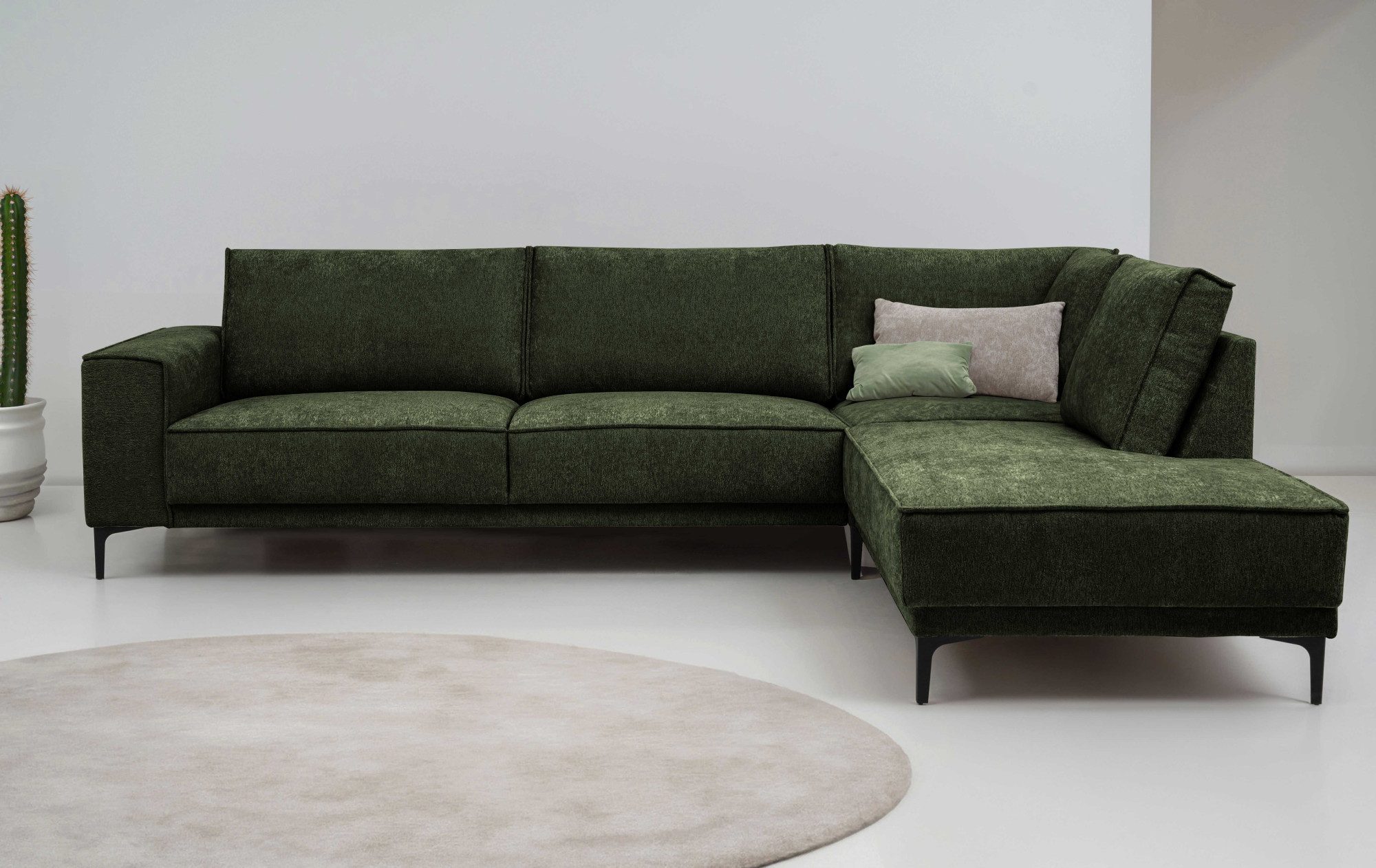 OTTO home Ecksofa "Polsterecke Oland, Struktur, Flachgewebe, Luxus-Microfas günstig online kaufen