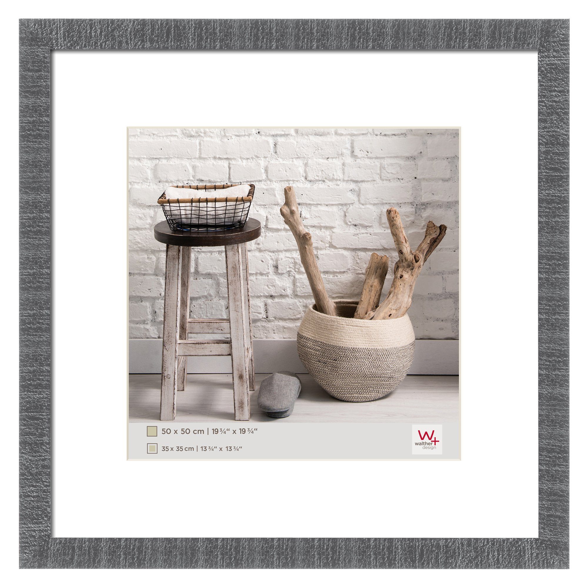 Walther Design Bilderrahmen Holzrahmen Home quadratisches Format 50x50 cm
