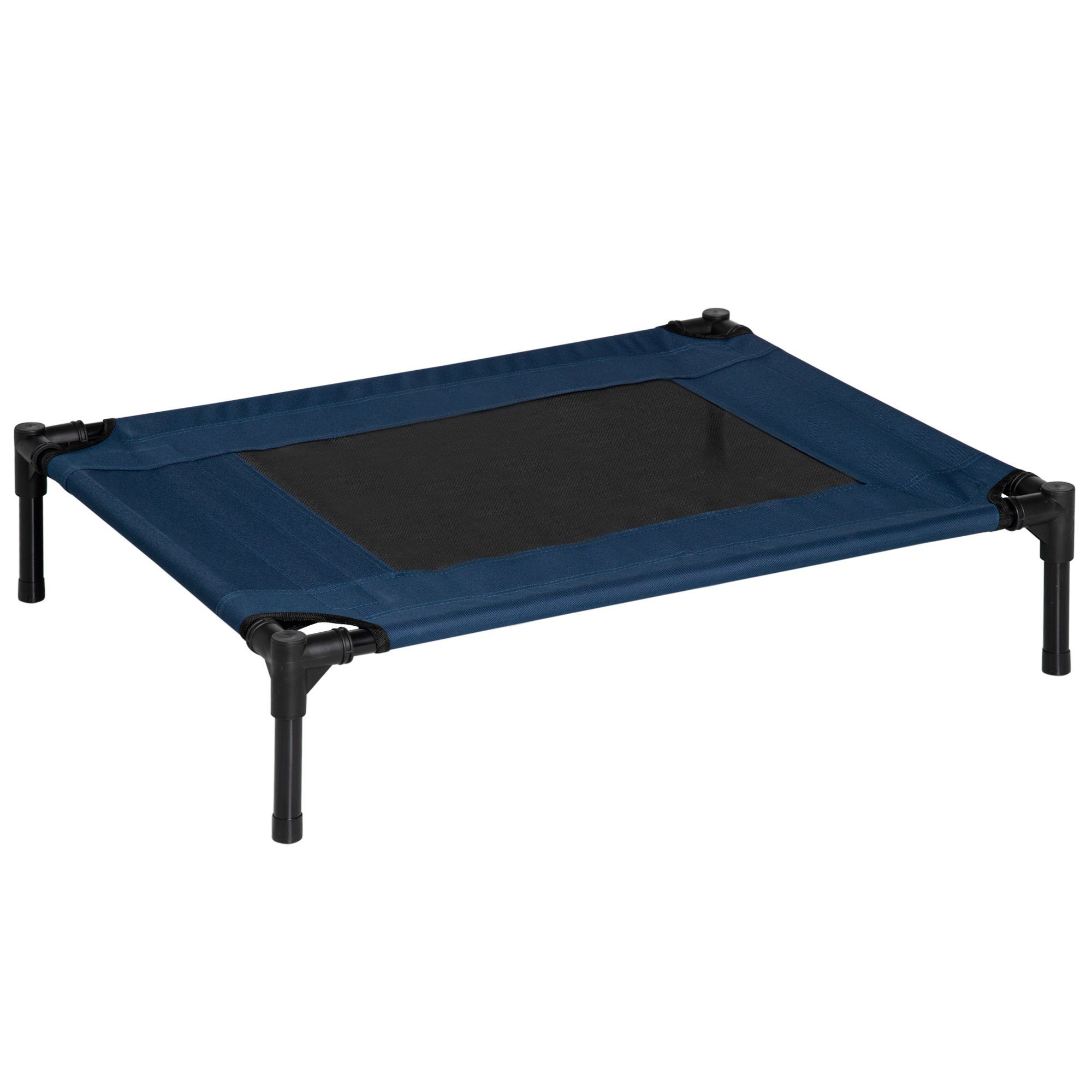 PawHut Tierbett Hundeliege, für Outdoor, Katzenbett, Schlafplatz, aus Stahl, 600D Oxford-Gewebe, Belastbarkeit bis 20 kg, Blau