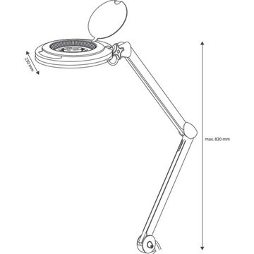 TOOLCRAFT Arbeitsleuchte TOOLCRAFT TO-7173468 LED Lupenleuchte Vergrößerungsfaktor: 1.75 x EEK: