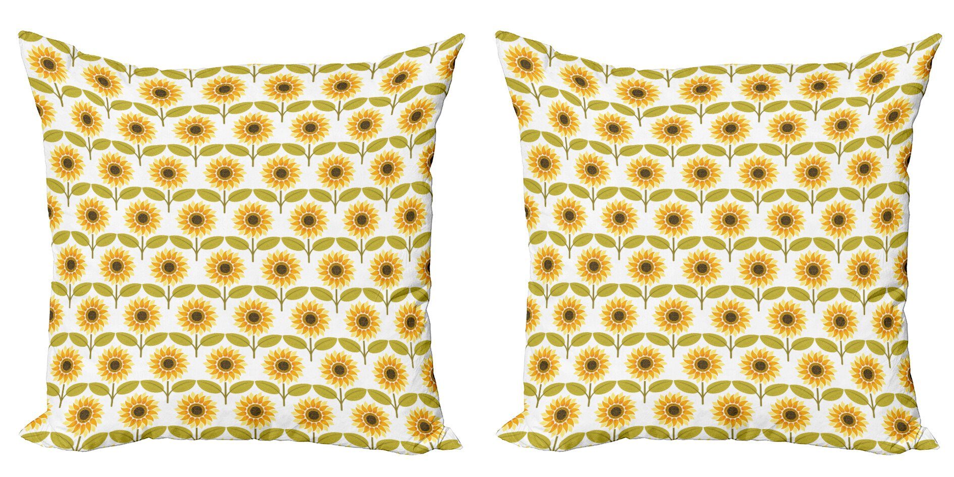 Kissenbezüge Modern Accent Doppelseitiger Digitaldruck, Abakuhaus (2 Stück), Herbst Sunflowers Retro Land