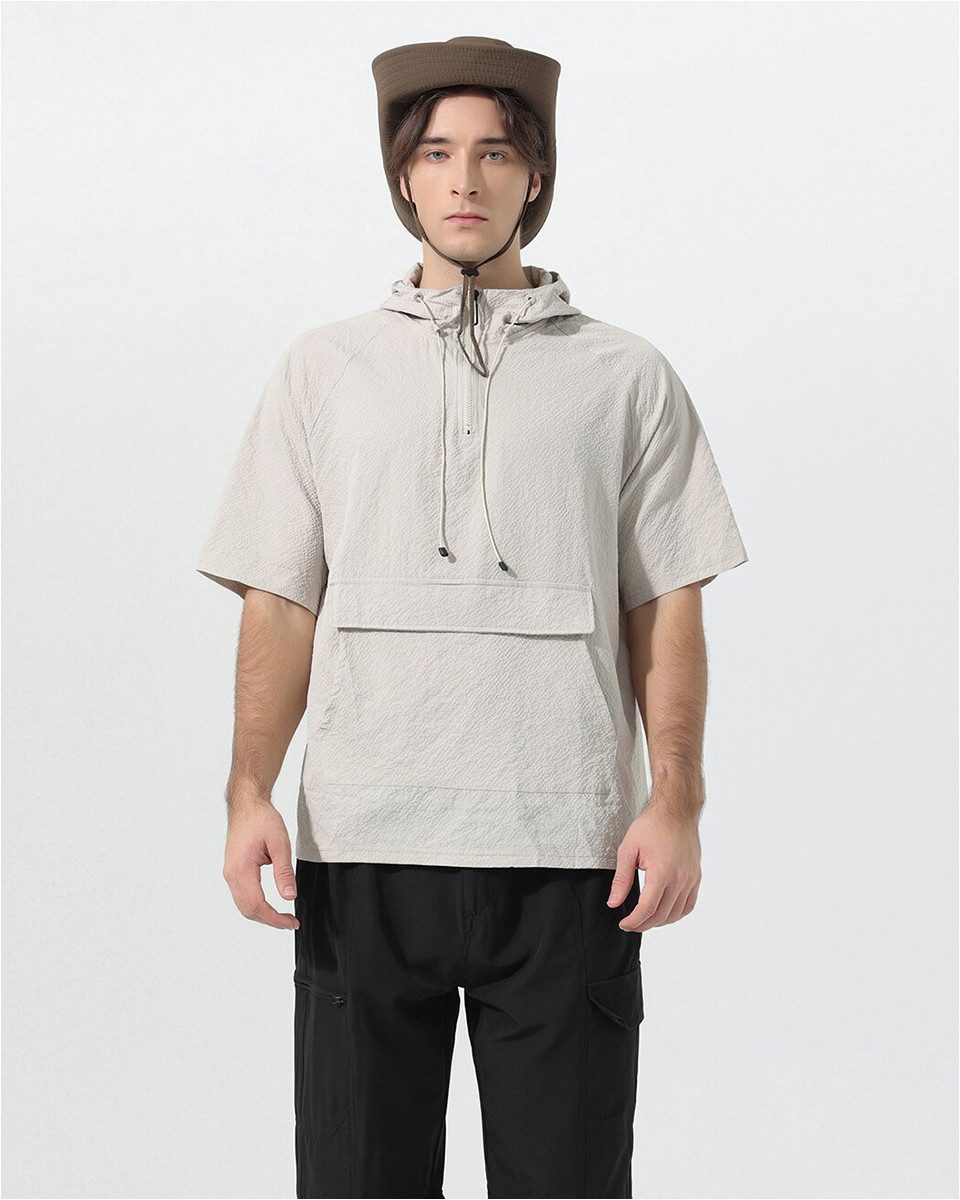 YOUTHUP T-Shirt Kapuzen-T-Shirt mit großer Känguru-Tasche
