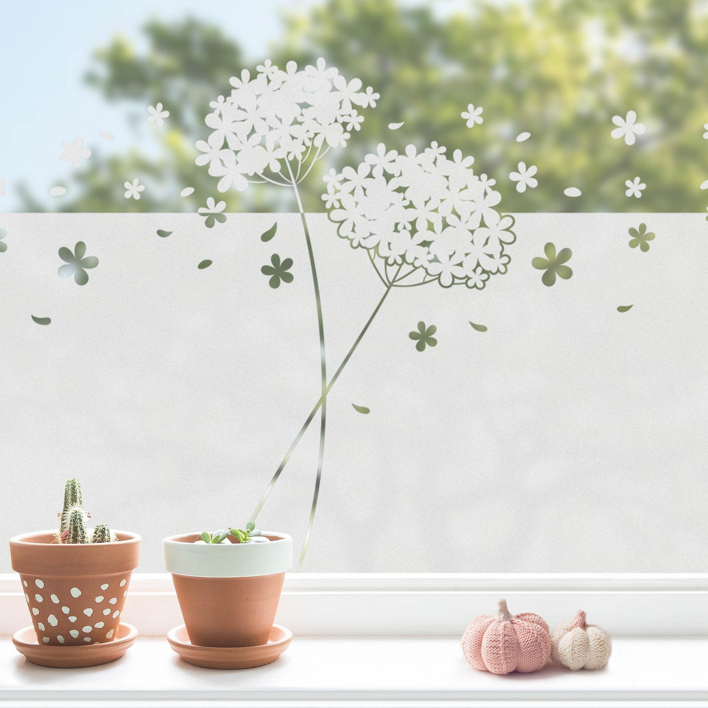 Bilderdepot24 Fensterfolie statisch haftend Motiv Fensterdeko Blüten Bordüre Blume, blickdicht, Innen Fenster Tür Balkontür Küche Badezimmer Wohnzimmer Schlafzi – Bild 2 von 5