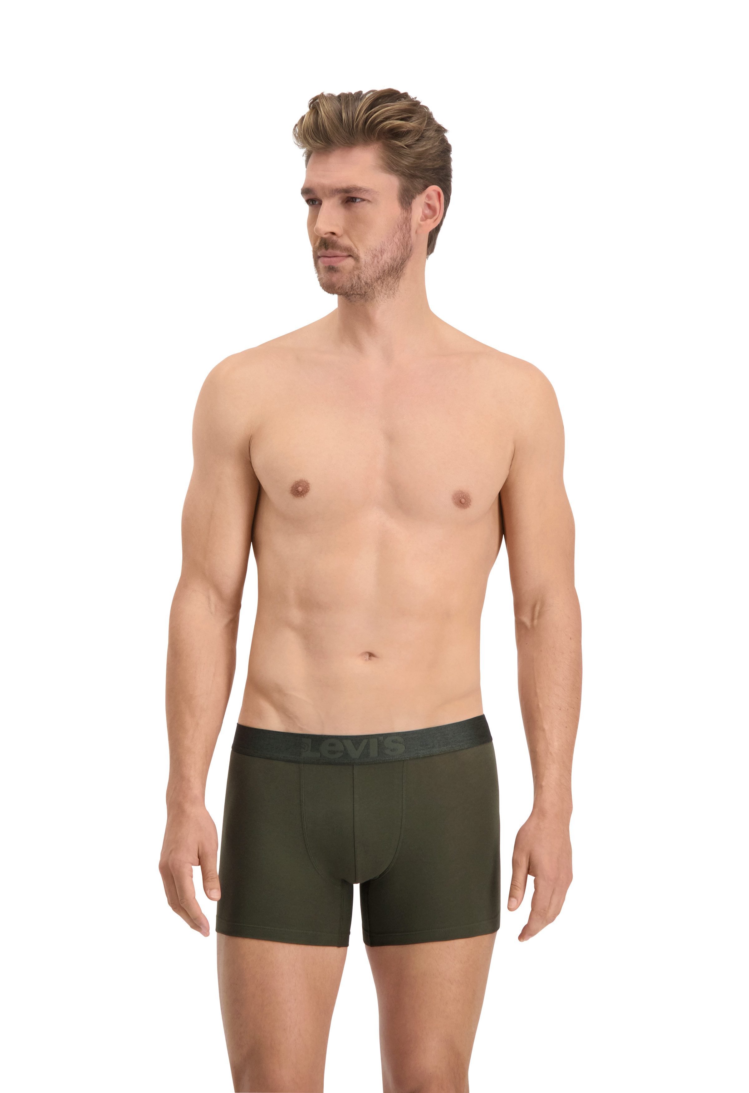 Levi's® Boxershorts LEVIS MEN MEL WB BOXER BRIEF ORG CO 2P (2er Pack) mit breitem Logobund