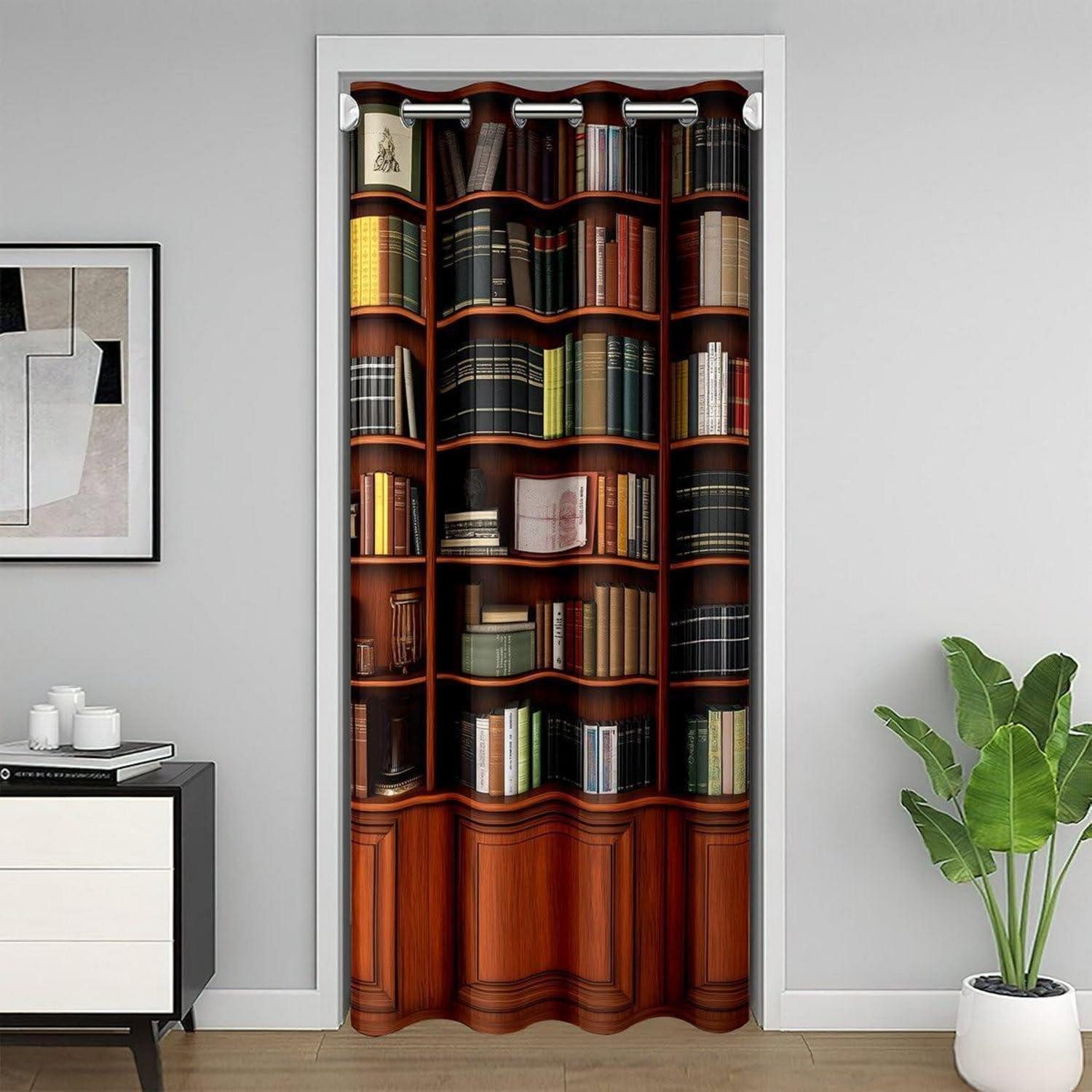 LuxusKollektion Türvorhang Türvorhang Vintage Retro Bücherregal (1 St)