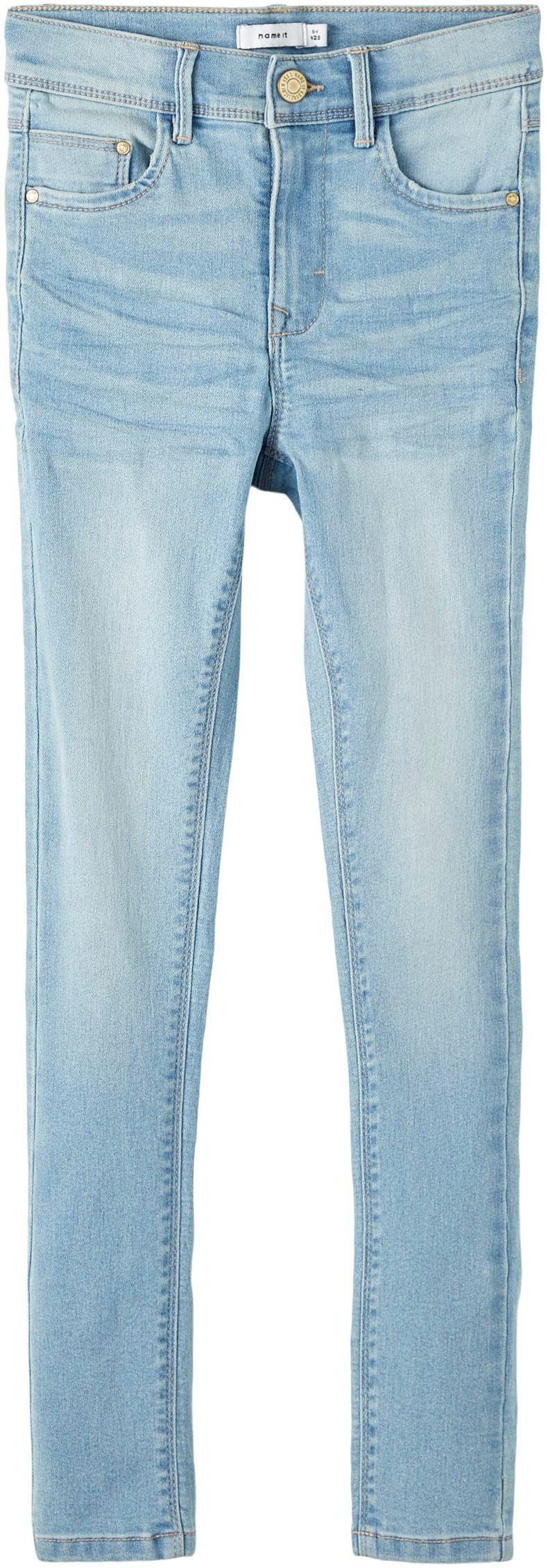 Name It Skinny-fit-Jeans NKFPOLLY DNMTHRIS HW PANT PB Light Blue Denim