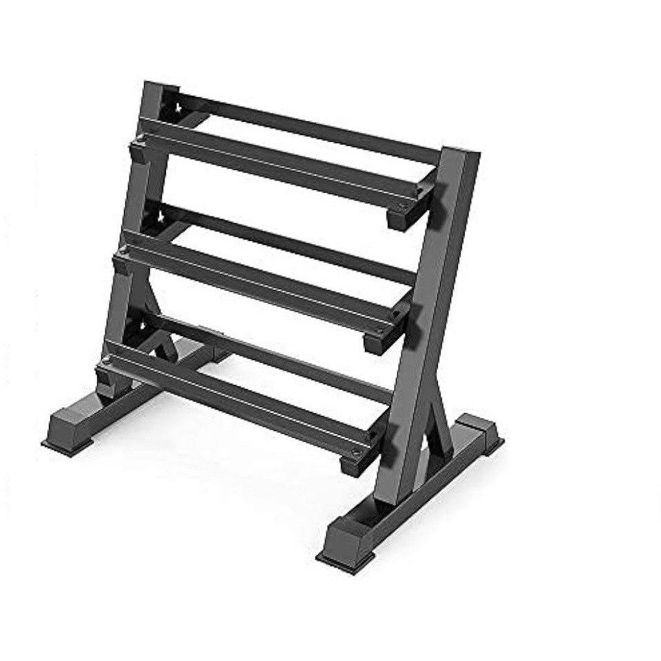 OUNUO Kurzhantelständer Verstellbarer Hantelständer Belastbarkeit 300 kg, 3 Regal