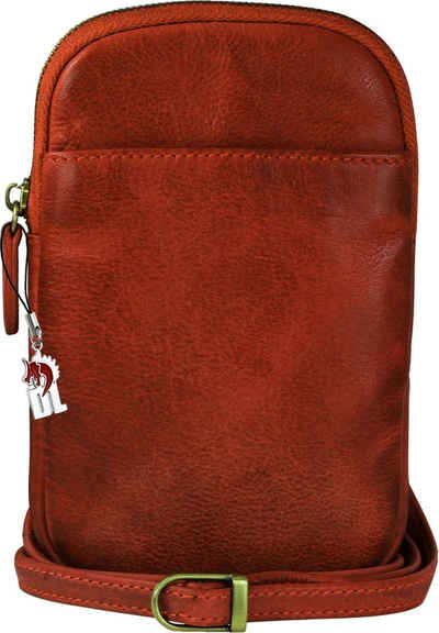 DrachenLeder Handtasche DrachenLeder Damen Handtasche Tasche (Handtasche), Damen, Herren Tasche aus Echtleder in kupfer, ca. 13cm Breite