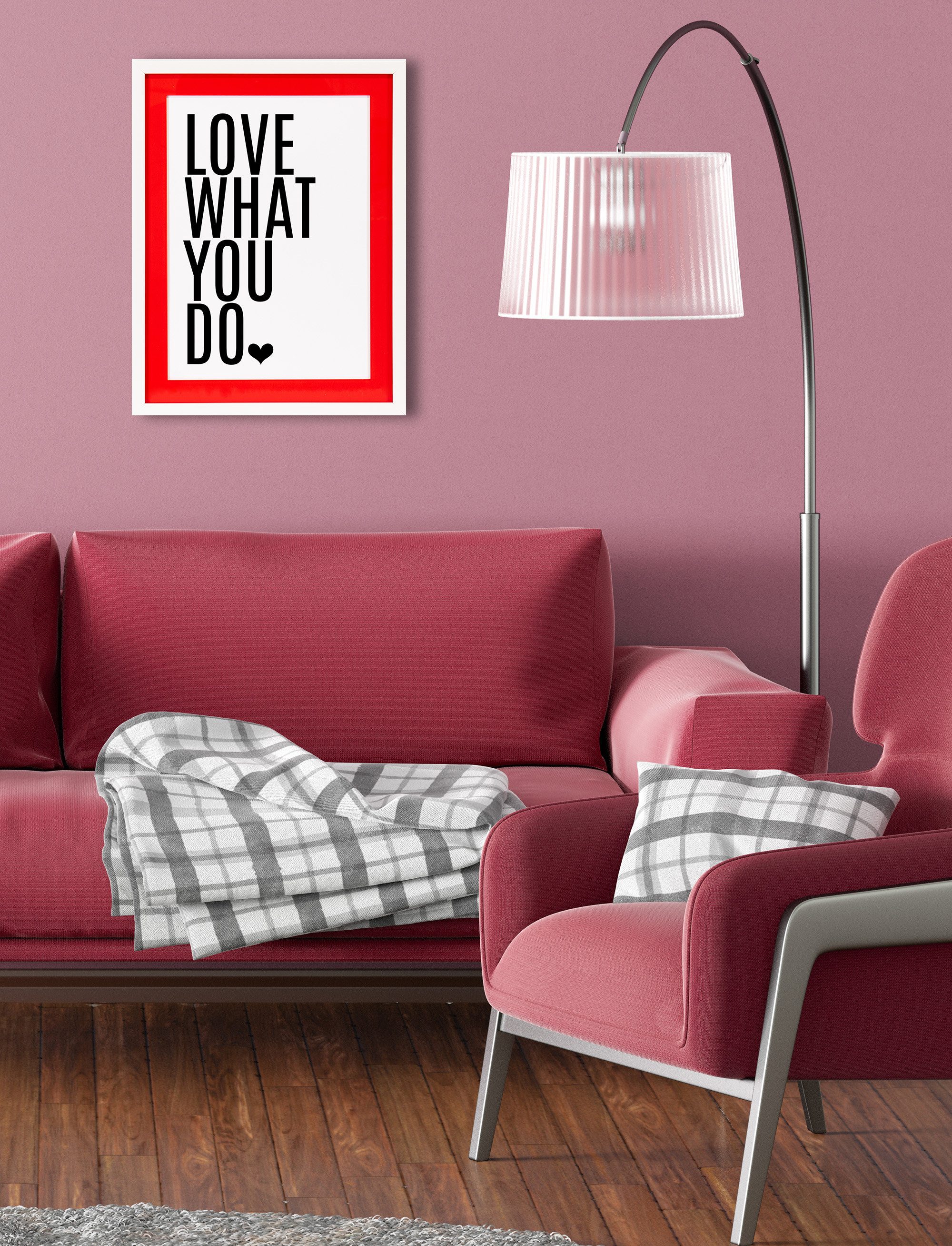 queence Bild mit Rahmen Liebe, Herz, Spruch, Sprüche, Herz, Herzbilder, Liebessprüche, Motivationsbilder, Schriftzug, Schwarz-Weiß, Sprüche (1 St), Poster mit buntem Acrylglas Passepartout