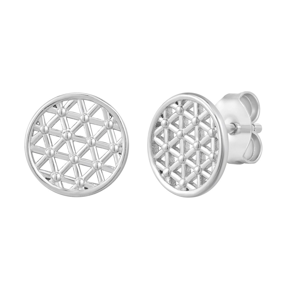 Paar Ohrstecker Blume gelbgold