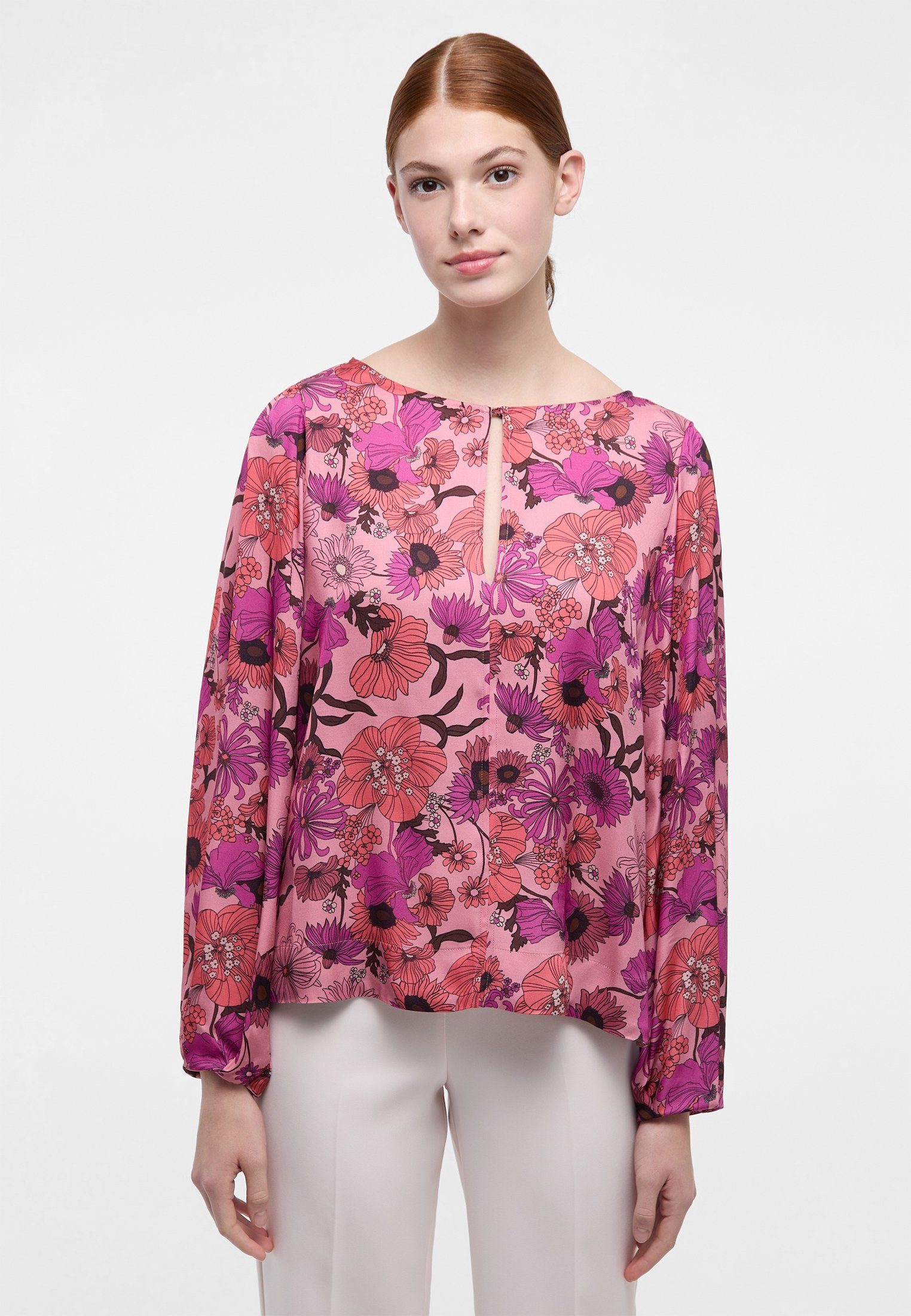 Eterna Shirtbluse LOOSE FIT, Floraler Print | Blusenshirts