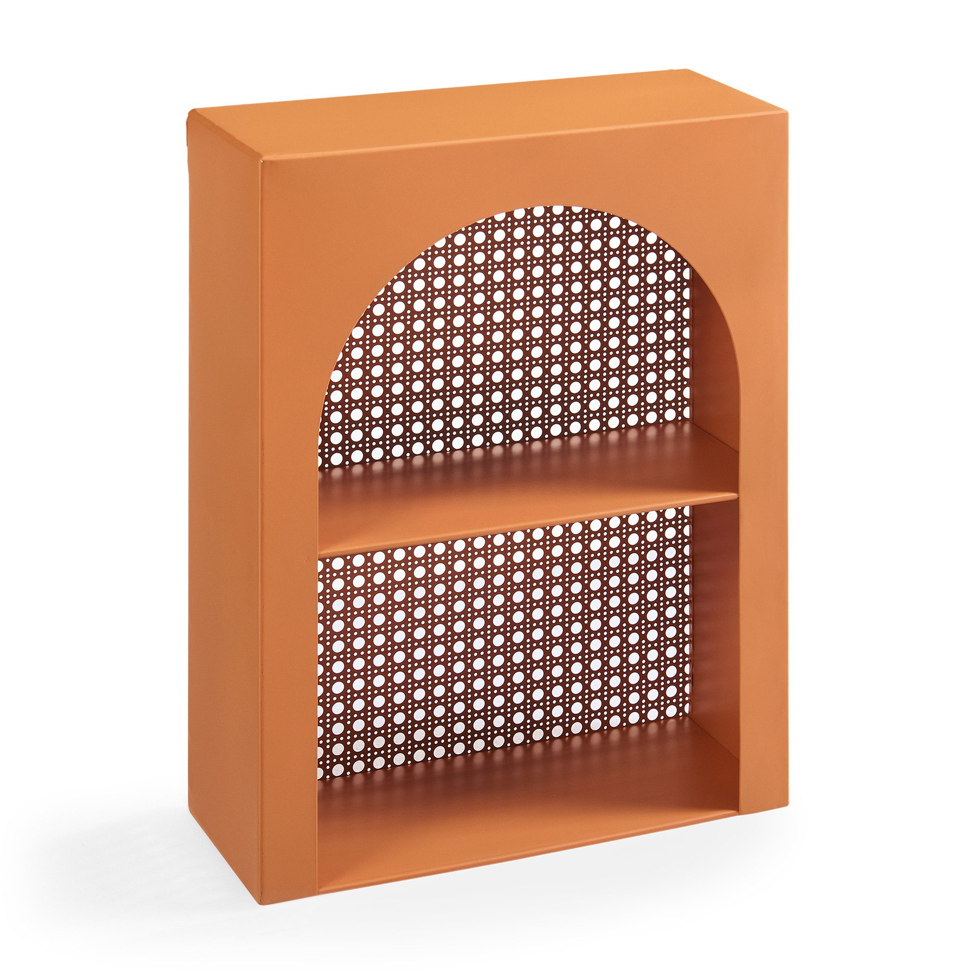 en.casa Wandregal, »Jäller« Metall 40 x 30 x 13 cm Orange