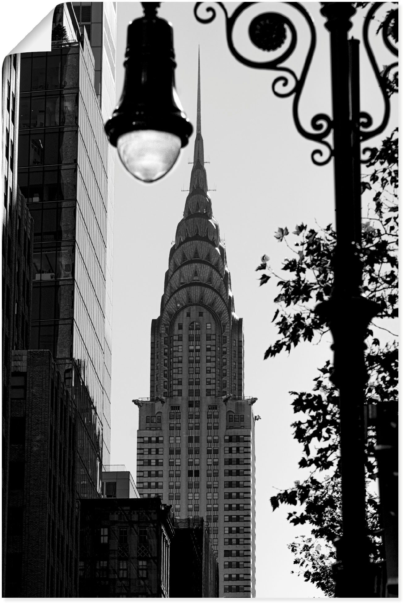 New (1 York in Leinwandbild, York Wandbild Artland Wandaufkleber Chrysler Alubild, als St), oder versch. Poster Größen Building, New