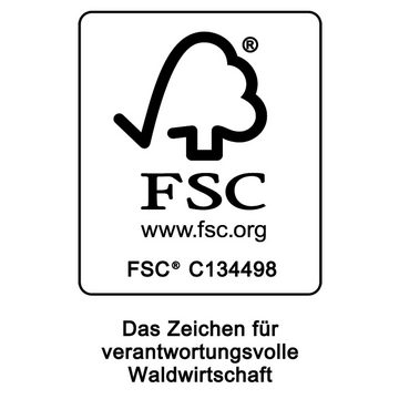 Badematte Deuba, Akazienholz, Stab, Badvorleger Holz 76x50 cm FSC-zertifiziertes Akazienholz Gummistopper