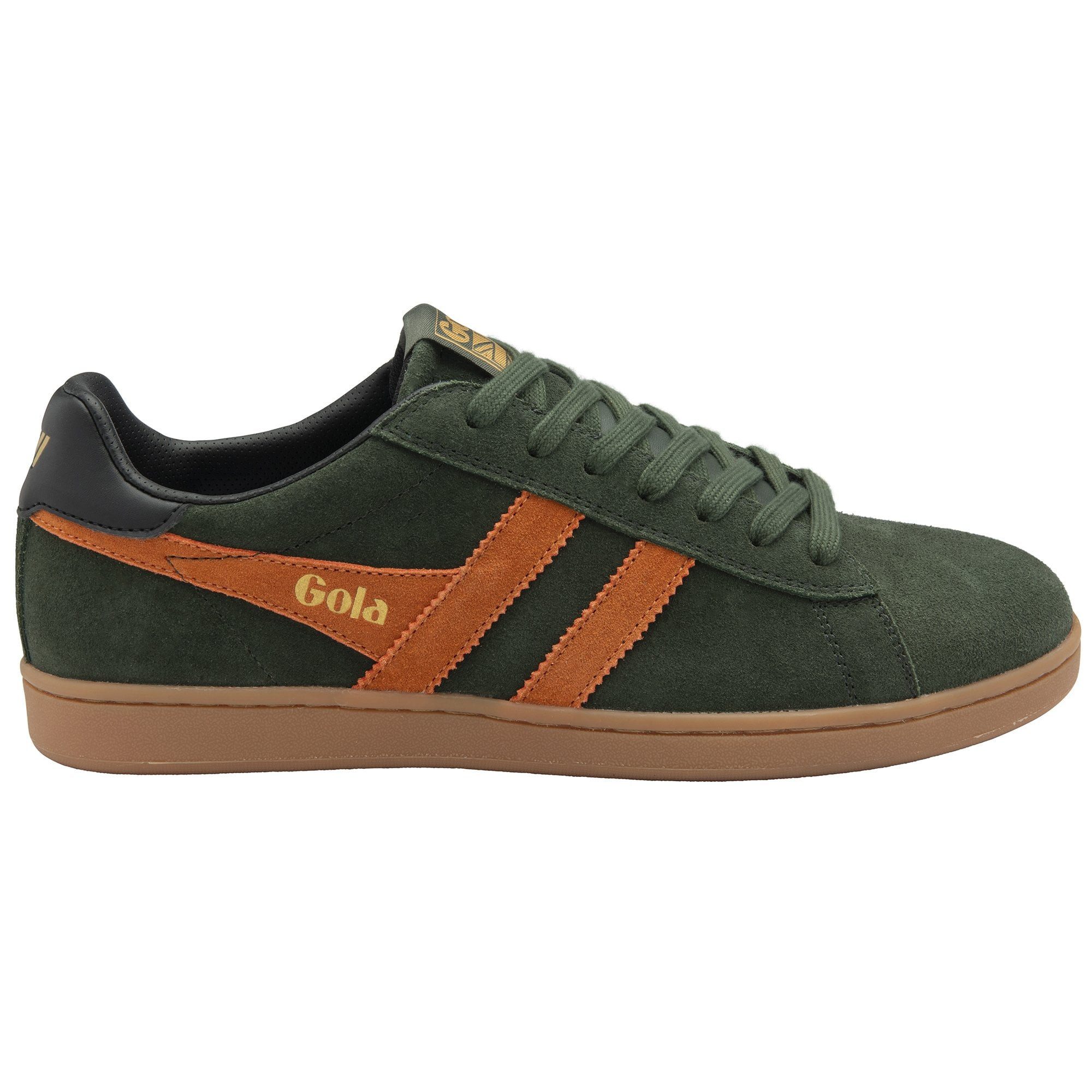 Gola Equipe II Suede-Leder 2025 khakigrün/orange/schwarz Herren Sneaker günstig online kaufen
