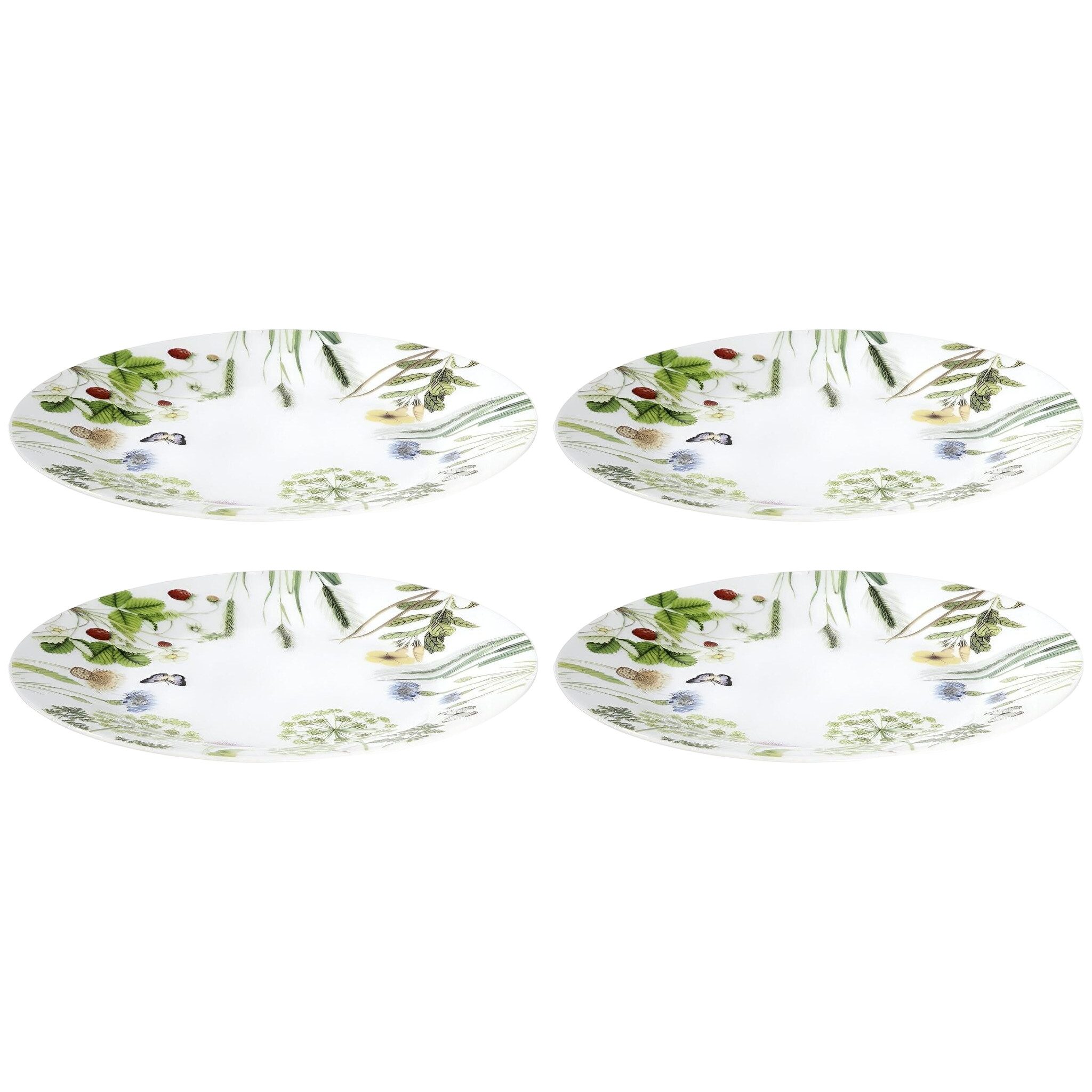 GILDE Frühstücksteller 4 x Dessertteller / Frühstücksteller Wild Flowers