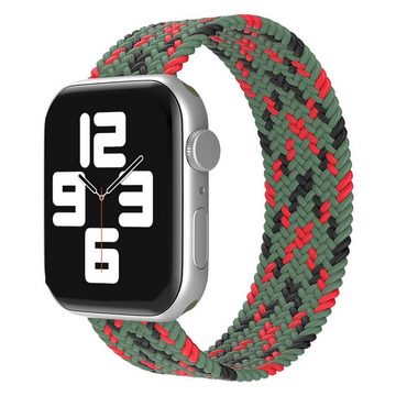 FIDDY Smartwatch-Armband Geeignet für Apple Watch 42MM/44MM/45mm Armband, Geflochtenes Nylonarmband mit einer Schlaufe für iWatch