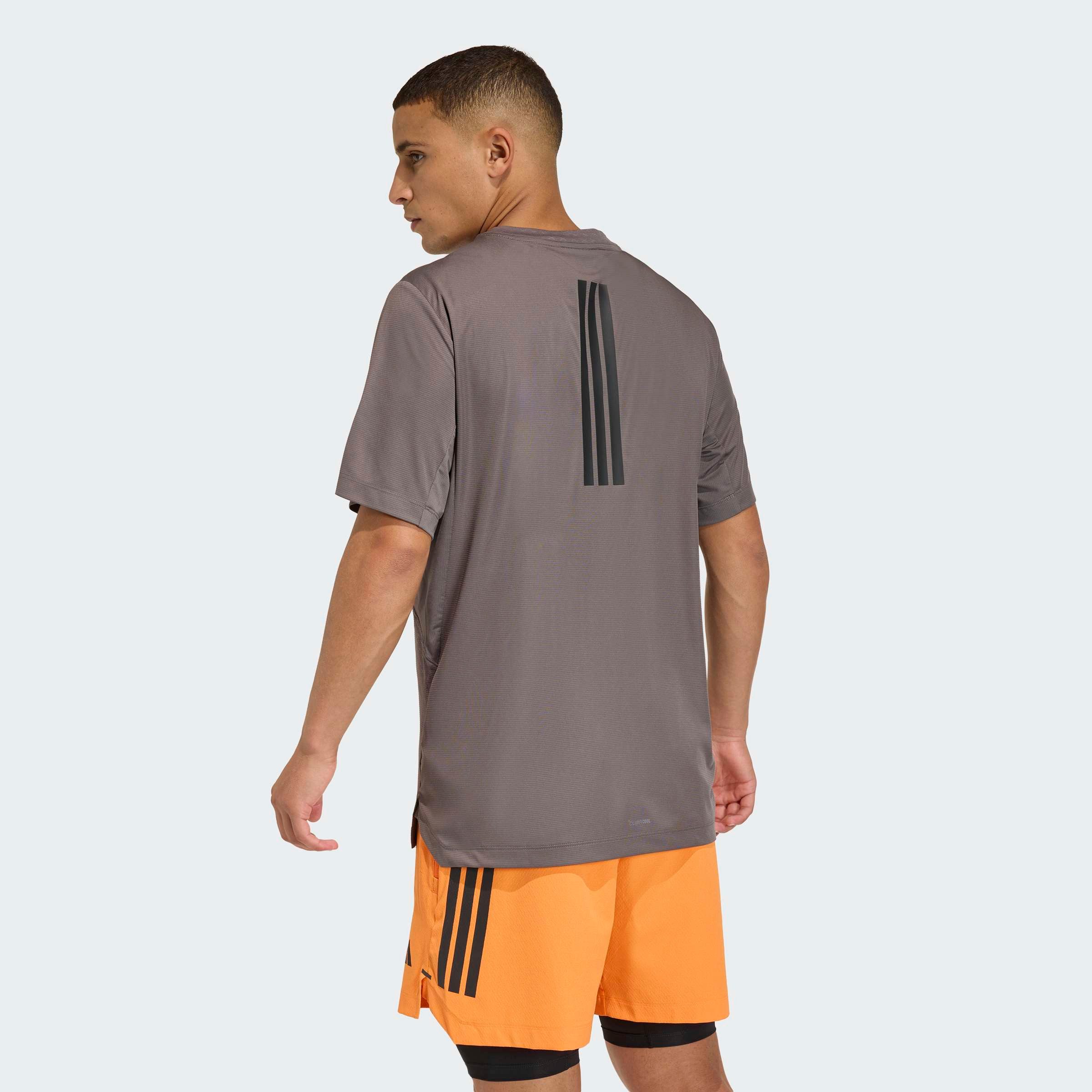 adidas Performance T-Shirt D4T PRIMELIFT 3-STREIFEN mit Rundhalsausschnitt, ohne Verschluss, normale Länge