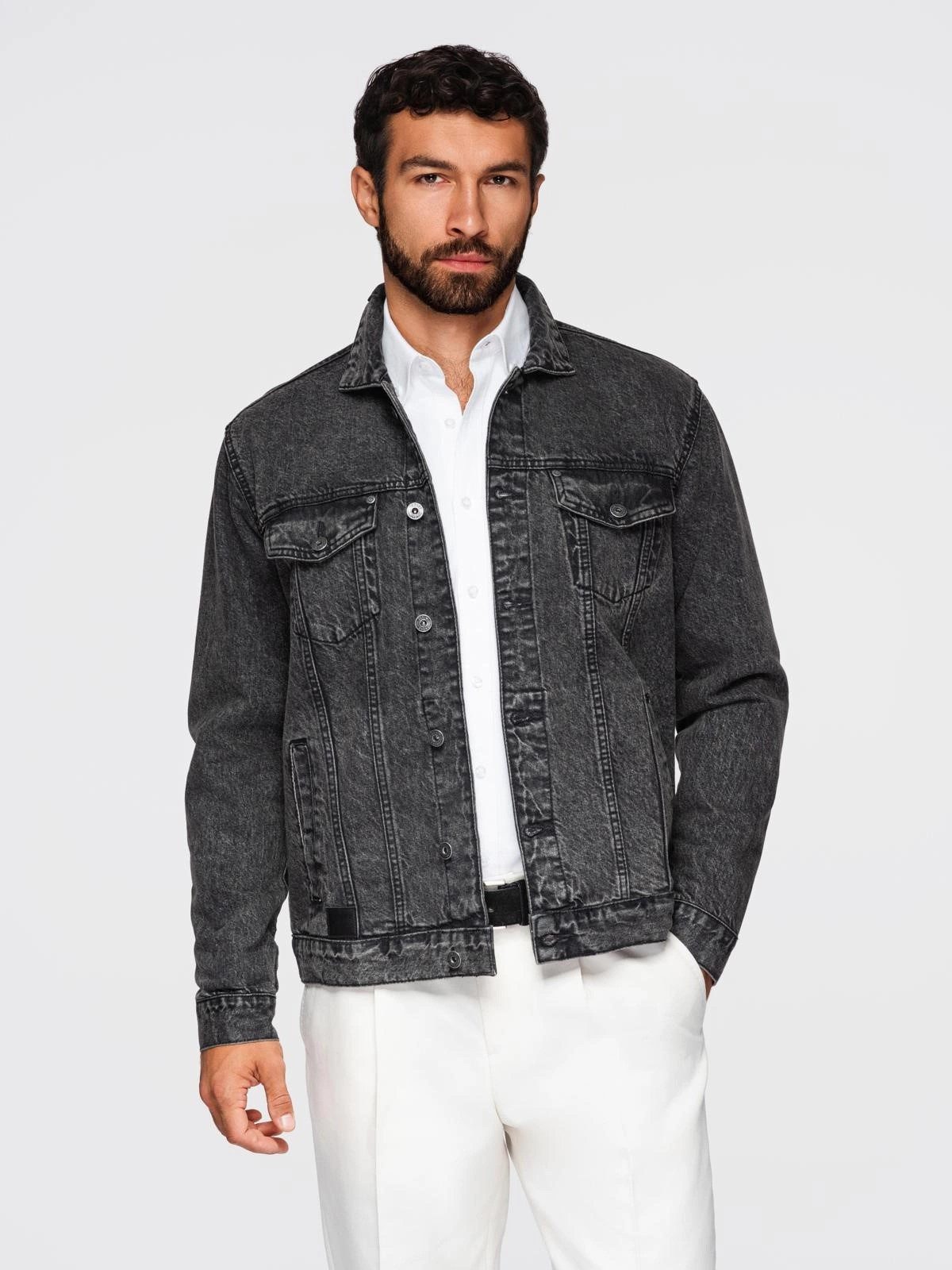 OMBRE Jeansjacke Herren-Jeansjacke mit Waschung günstig online kaufen