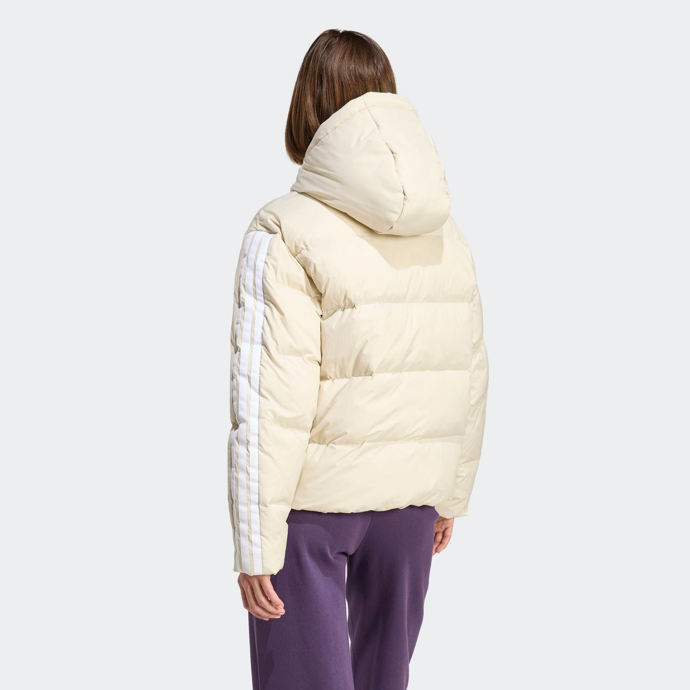 adidas Sportswear Winterjacke ESSENTIALS CLIMAWARM 3-STREIFEN PUFFER MIT KAPUZE