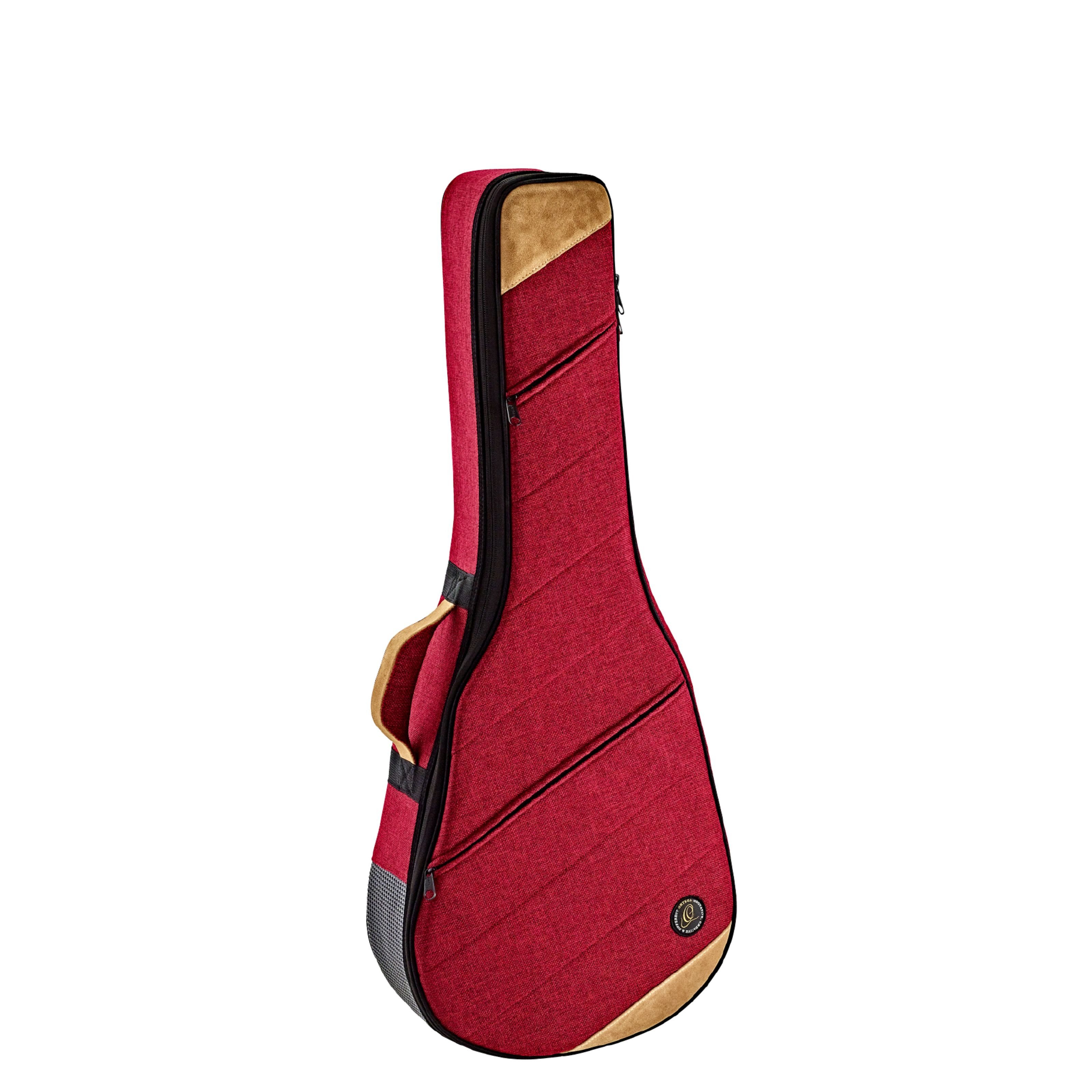 ORTEGA Guitars Gitarrentasche (Gitarrenkoffer und Gitarrentaschen, Gitarrentasche Konzertgitarre), Softcase 3/4 Classic Guitar Bordeaux Wine - Tasche für