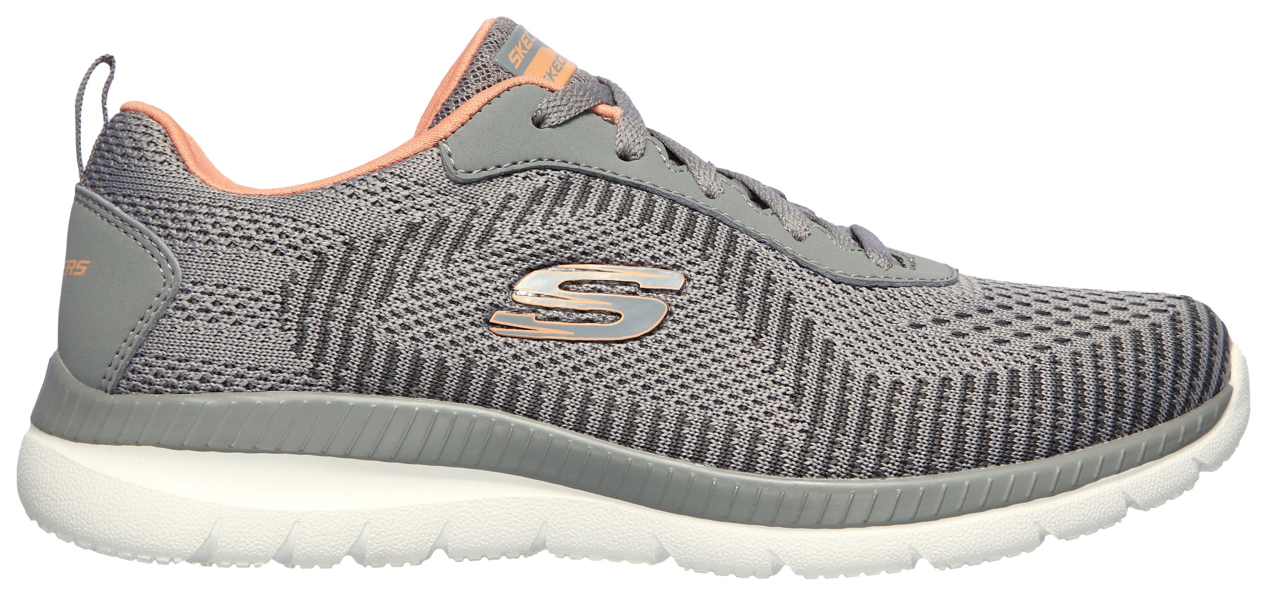 BOUNTIFUL-PURIST in Skechers grau Sneaker Strick-Optik