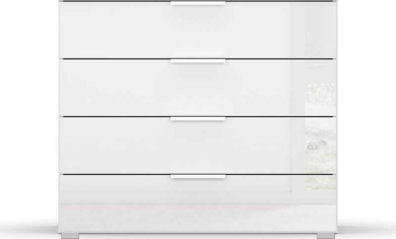 rauch Kommode Koluna, mit Glasfront, 4 Schubkästen, inkl. 6er-Set Filzboxen