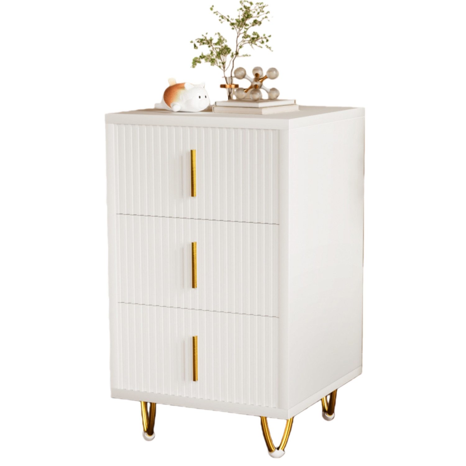 oyajia Nachttisch Nachtschrank mit 3 Schubladen, Beistelltisch, Nachtkommod günstig online kaufen