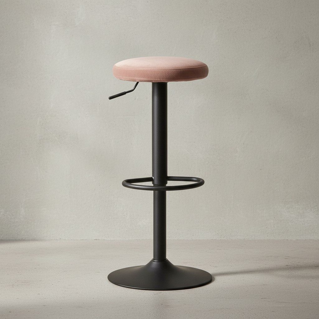 KADIMA DESIGN Barhocker Barhocker Samt Rosa günstig online kaufen
