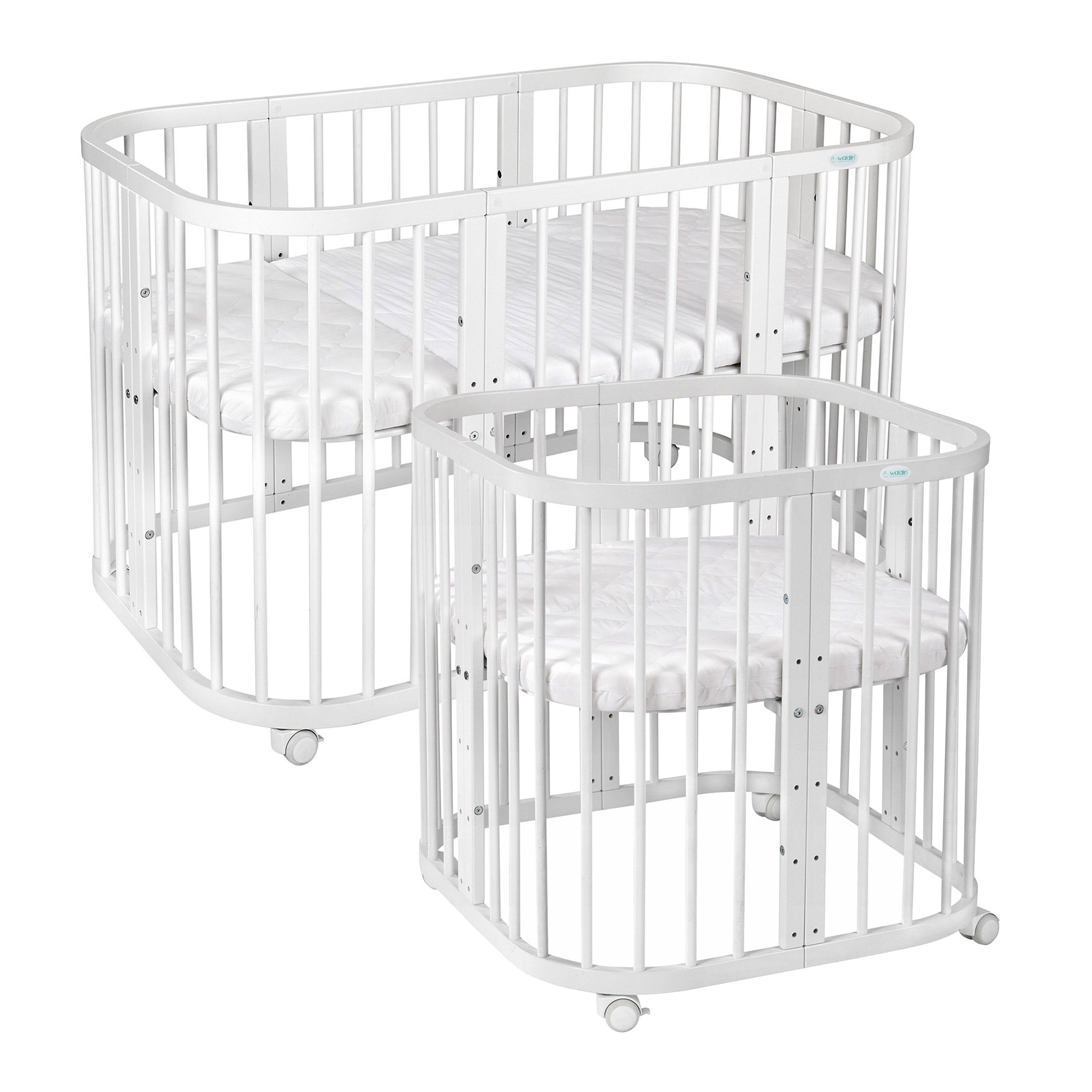 Babybett Mobiles Babybett aus Holz 7in1 mit Matratze, mitwachsend